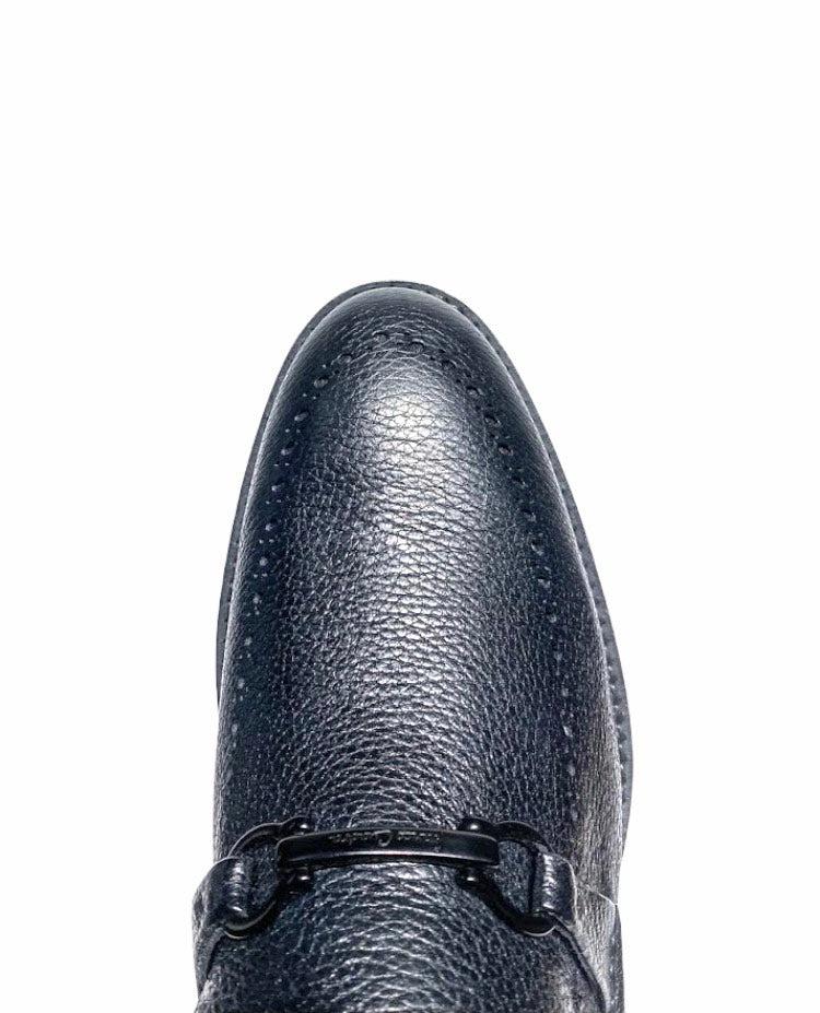 Men's Cuadra Black Fashion Deerskin Bit Loafers - Premium Comfort Dress Shoes for Business, Casual & Office Wear