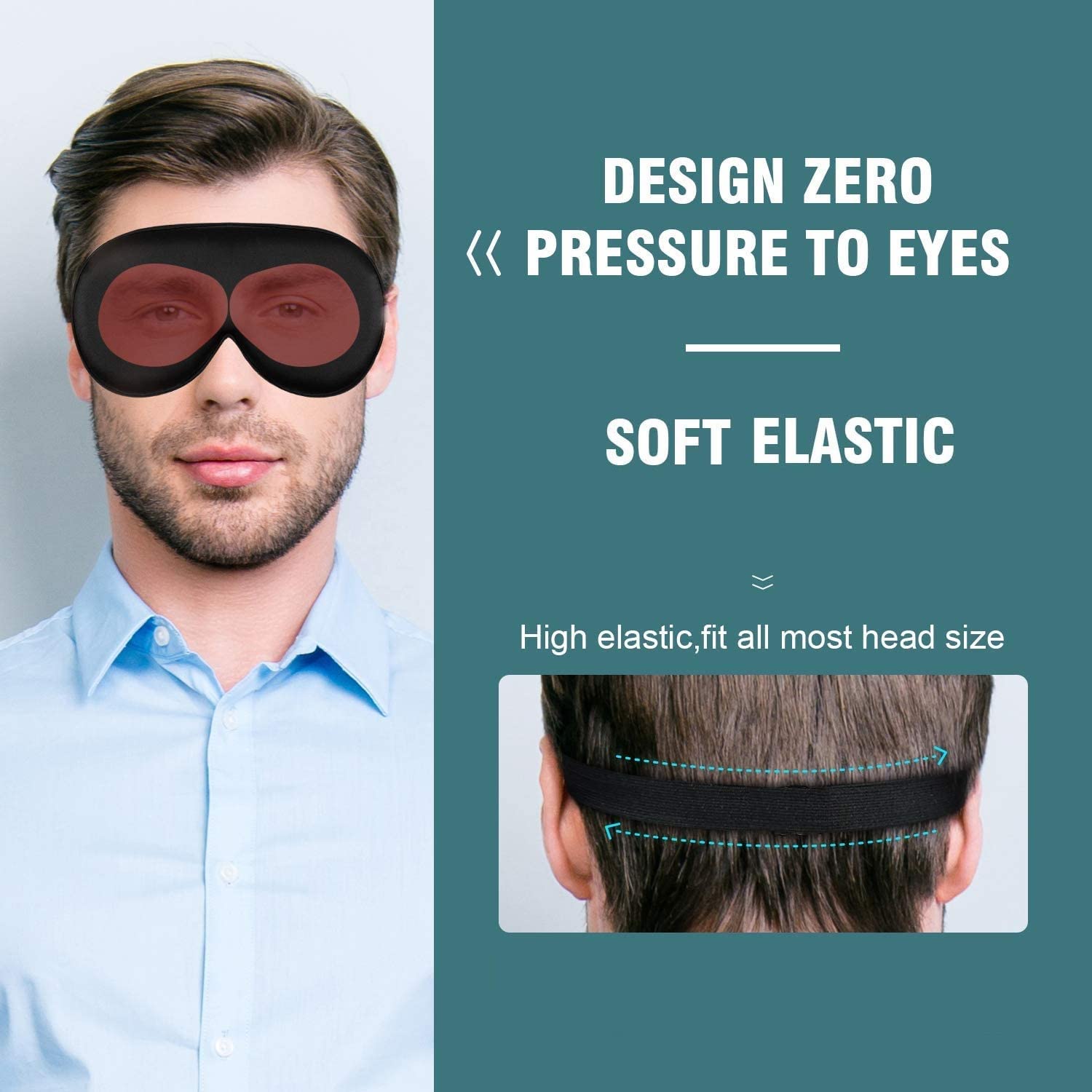 Cooling Gel Eye Mask for Dark Circles & Puffy Eyes Relief - Reusable & Stretchable Eye Patches with Soothing Gel for Dry, Tired Eyes - Perfect for Sleeping, Travel & Work Breaks (1 Pack)