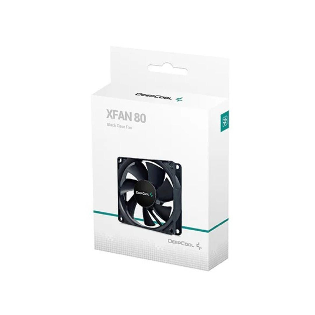 80mm Hydro Bearing PC Case Fan with Molex Connector - Ultra Quiet 20dB - Ideal for Gaming PC, Computer Case Cooling & Server Cooling (Model: DP FDC XF80)
