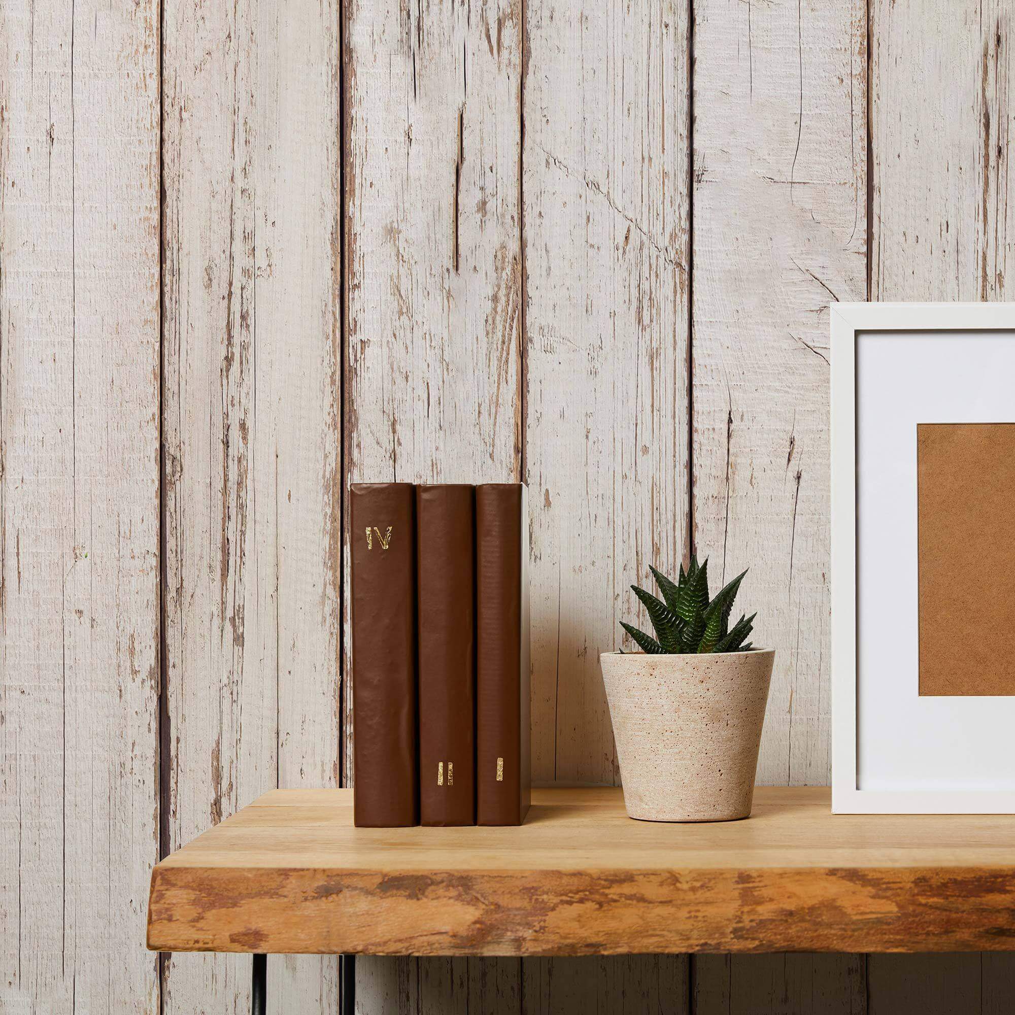 Beige Wood Peel and Stick Removable Wallpaper - Self-Adhesive Decorative Wall Covering for Bedroom, Living Room & Home Office