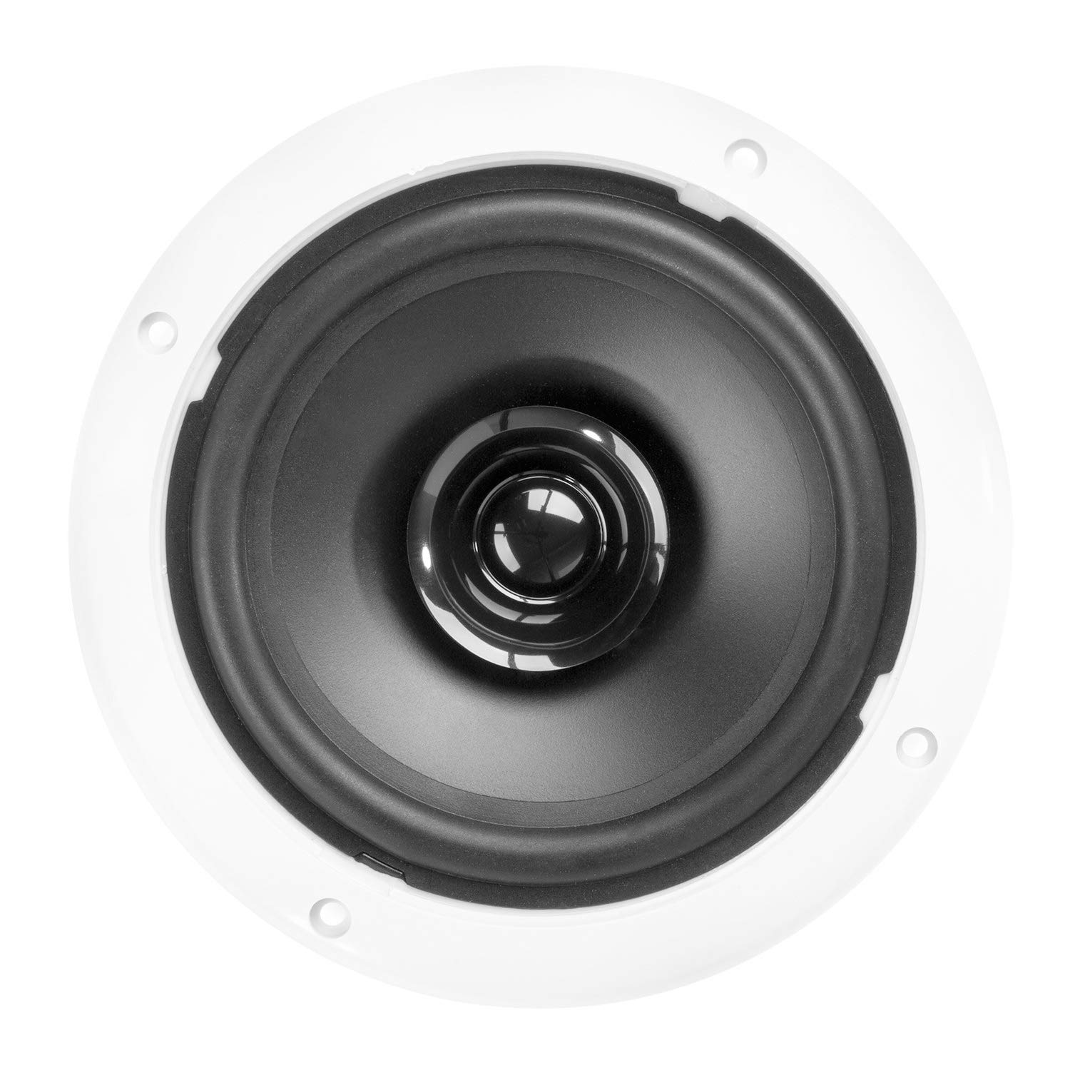 VONYX 6x6.5 Inch White Waterproof Ceiling Speakers - IP44 Rated Outdoor Garden Bathroom Marine Audio System - 2-Way Passive 300W Home Installation Sound Kit for Patio, Poolside, and Indoor Entertainment