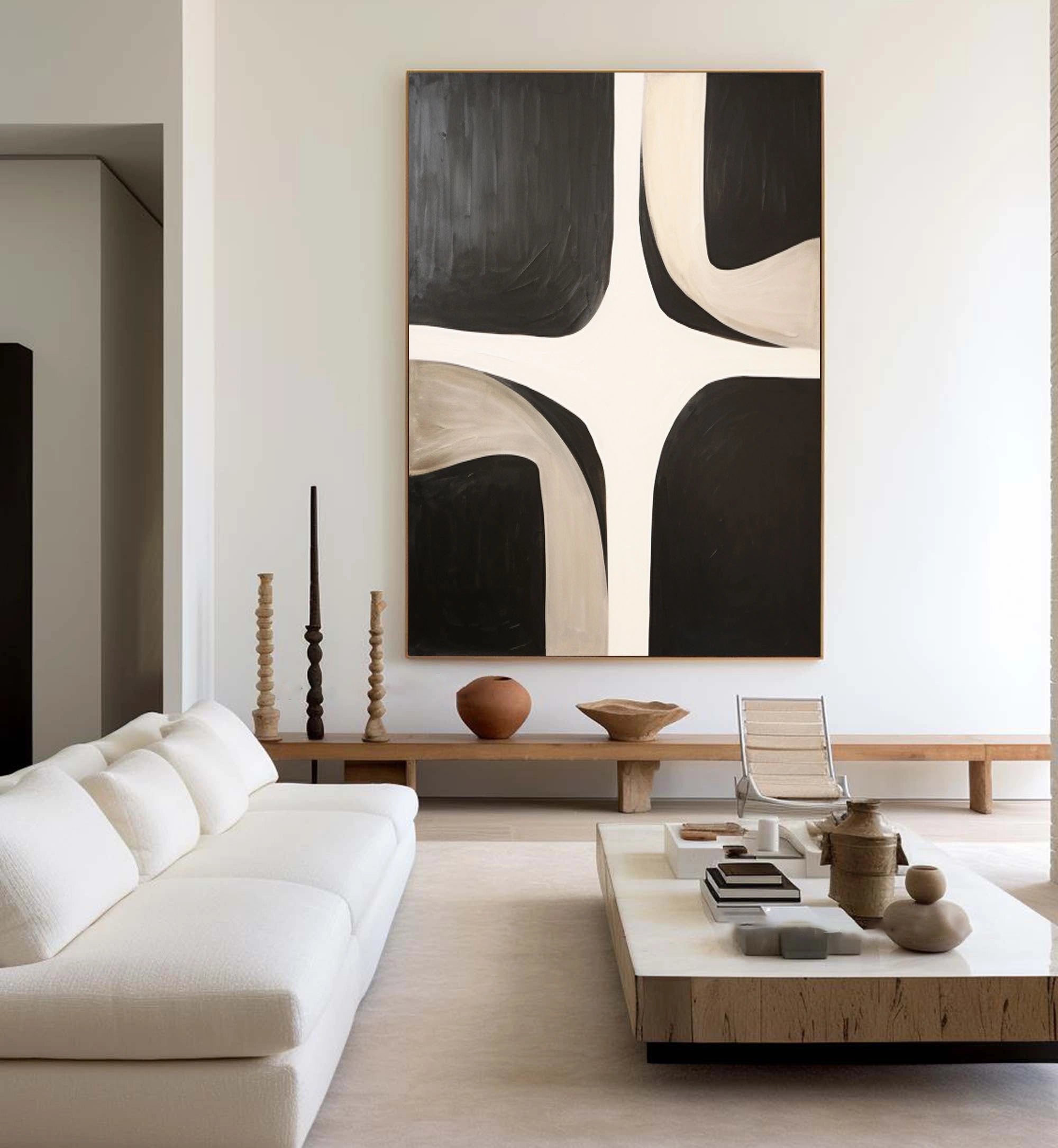 Abstract Tranquility Art Painting - Modern Wall Decor for Living Room, Bedroom & Office | Large Canvas Print | Home & Office Decor | #WS101