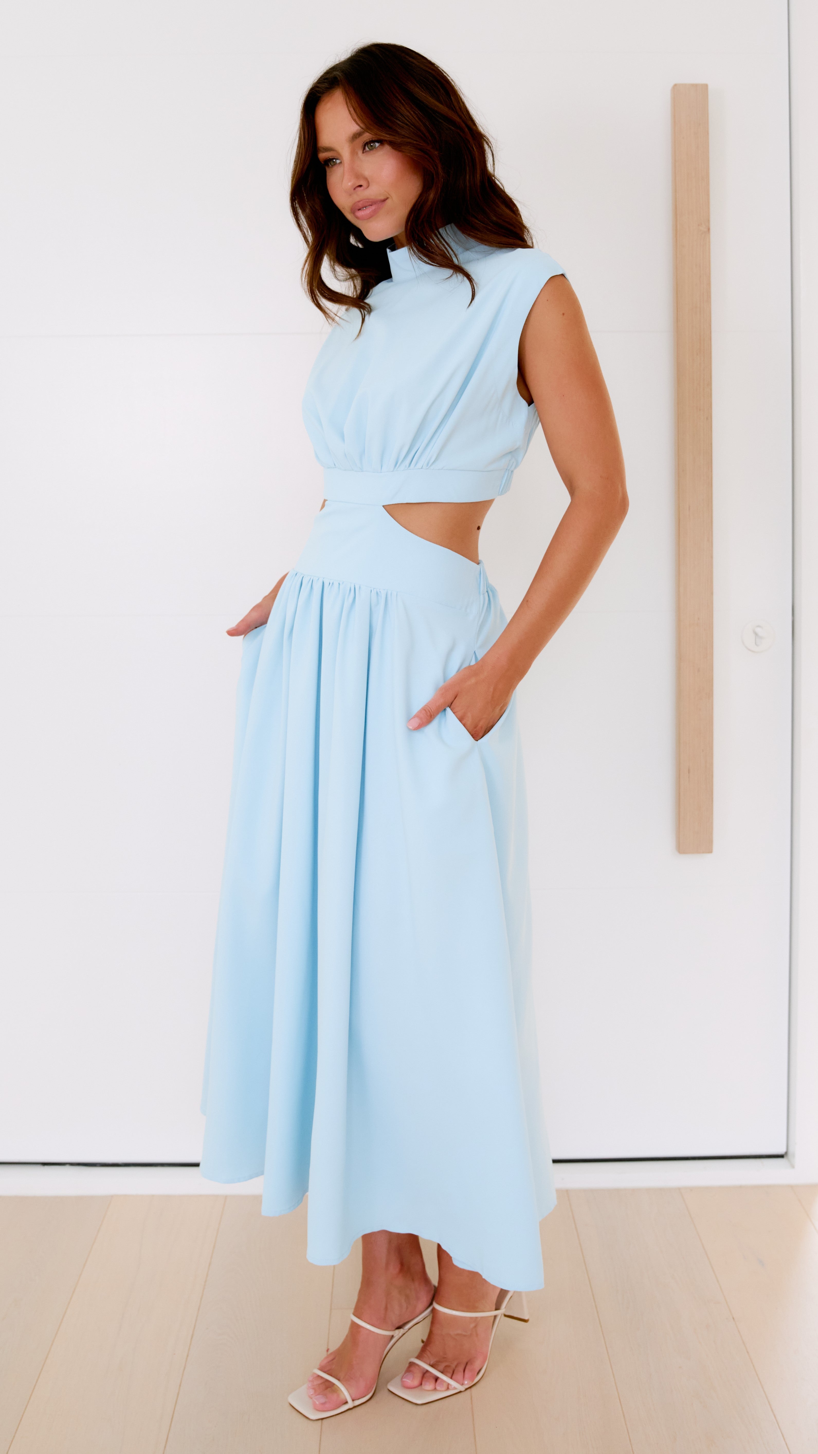 Maddison Midi Dress Sky Blue - Elegant Flowy Summer Dress for Women | Perfect for Beach Vacations, Date Nights & Outdoor Parties