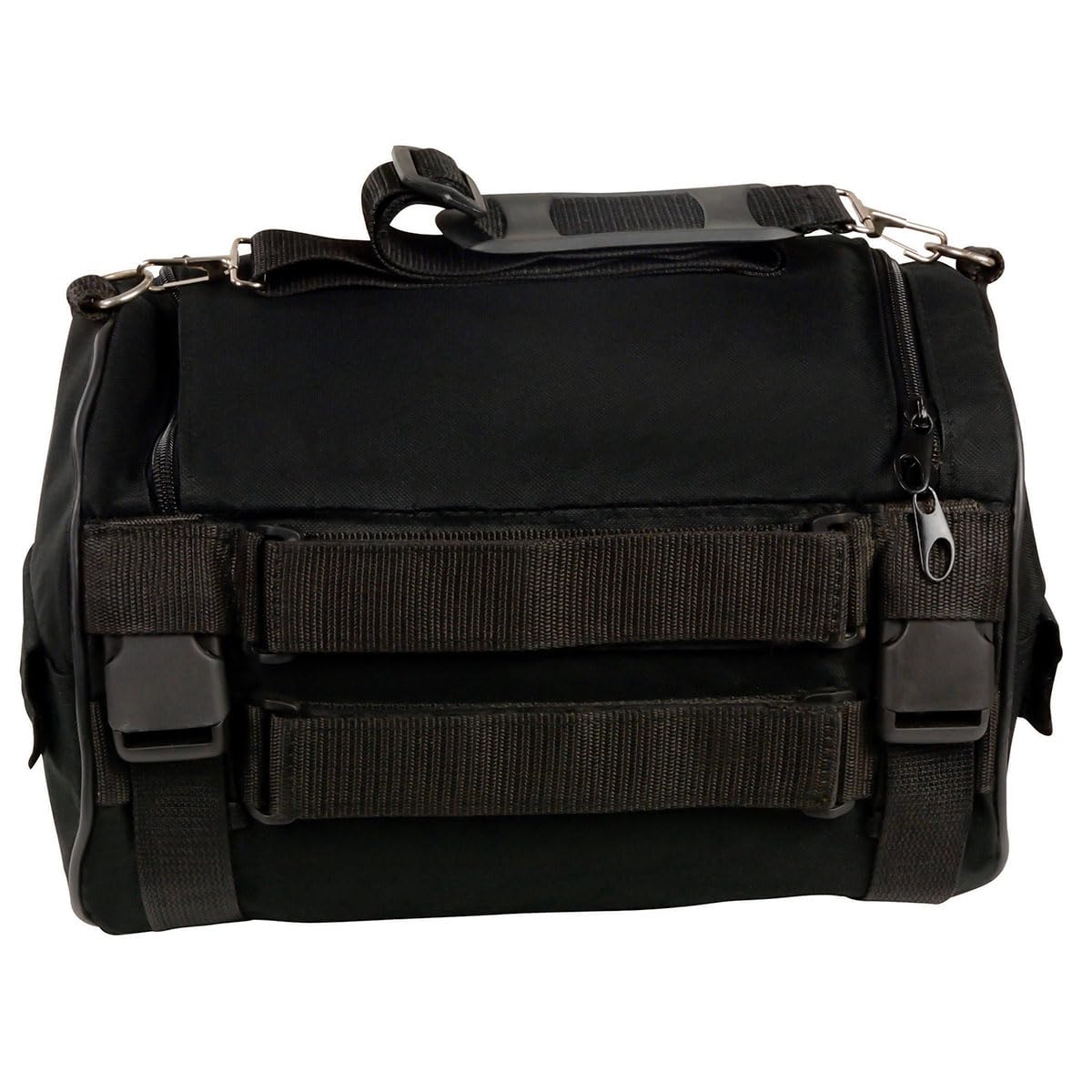 Milwaukee Leather SH608 Medium Black Textile Motorcycle Roll Bag with Reflective Material - Waterproof Storage for Bikes, Travel & Commuting - One Size Fits All