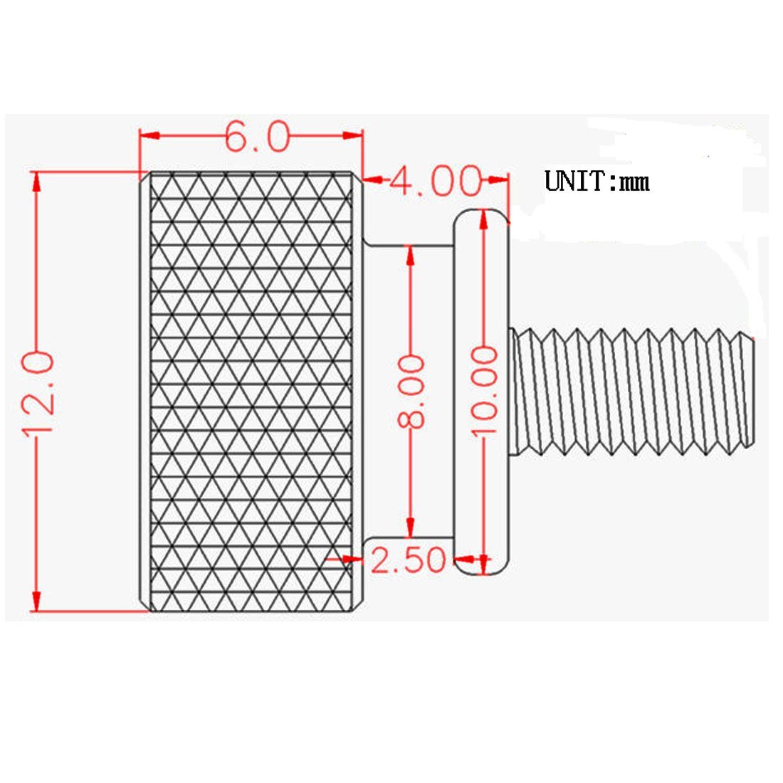 10 Pack Sky Blue 6-32 Thumb Screws - Knurled Fully Threaded PC Case Screws for Computer Builds & Hardware Upgrades | Perfect for DIY PC Assembly & Maintenance