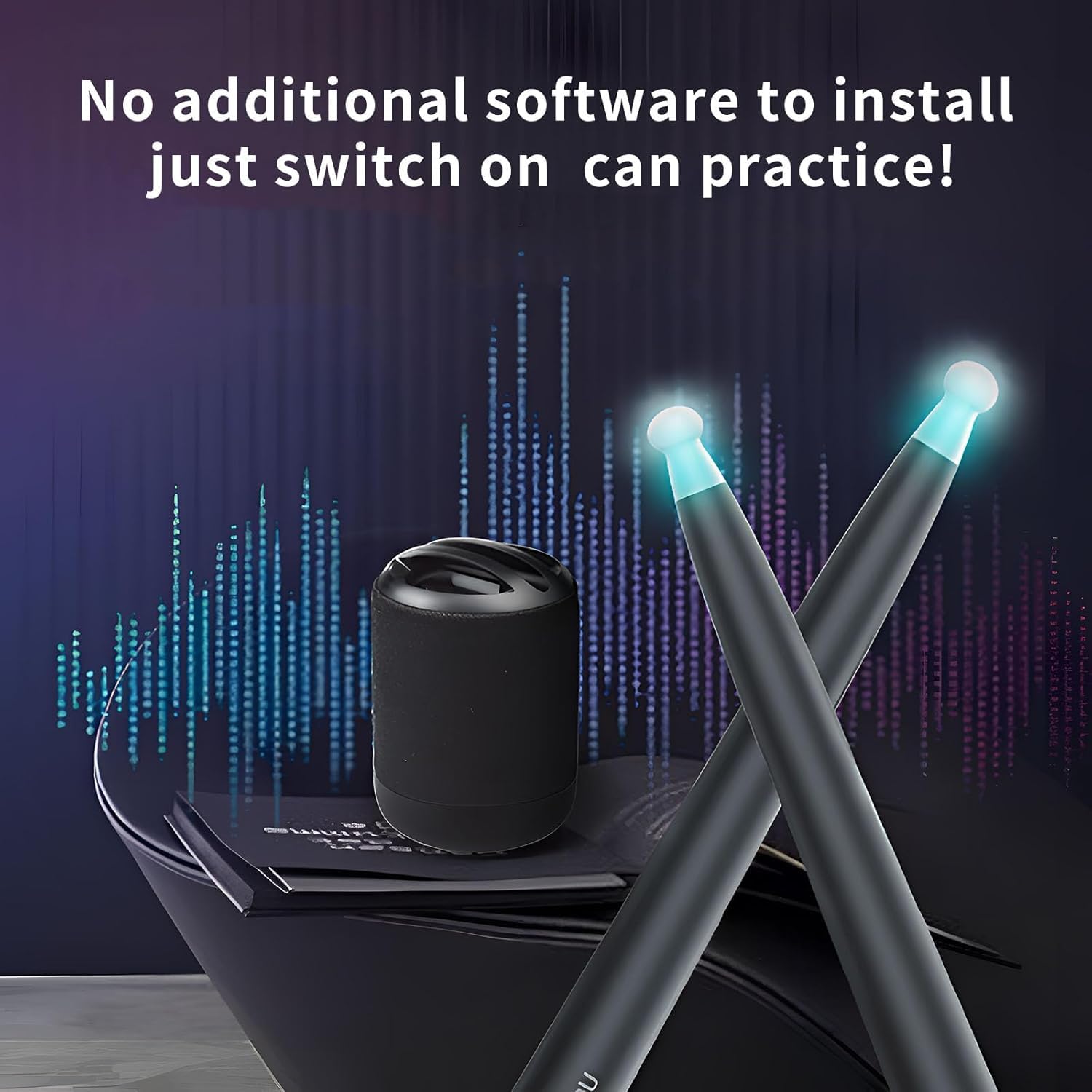 OBEST Electronic Air Drum Set - Portable & Quiet MIDI Drum Kit with USB for Kids & Adults - Perfect for Beginners, Practice, Home Use & Gifts