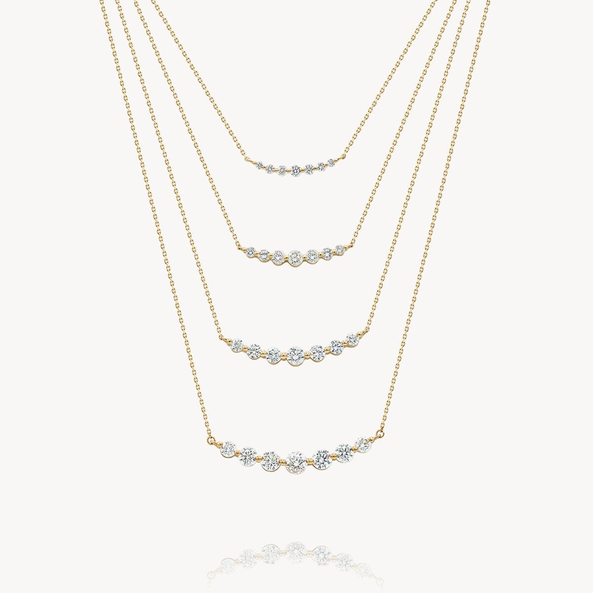 Elegant Floating White Diamond Necklace for Women - Perfect for Weddings, Anniversaries & Special Occasions