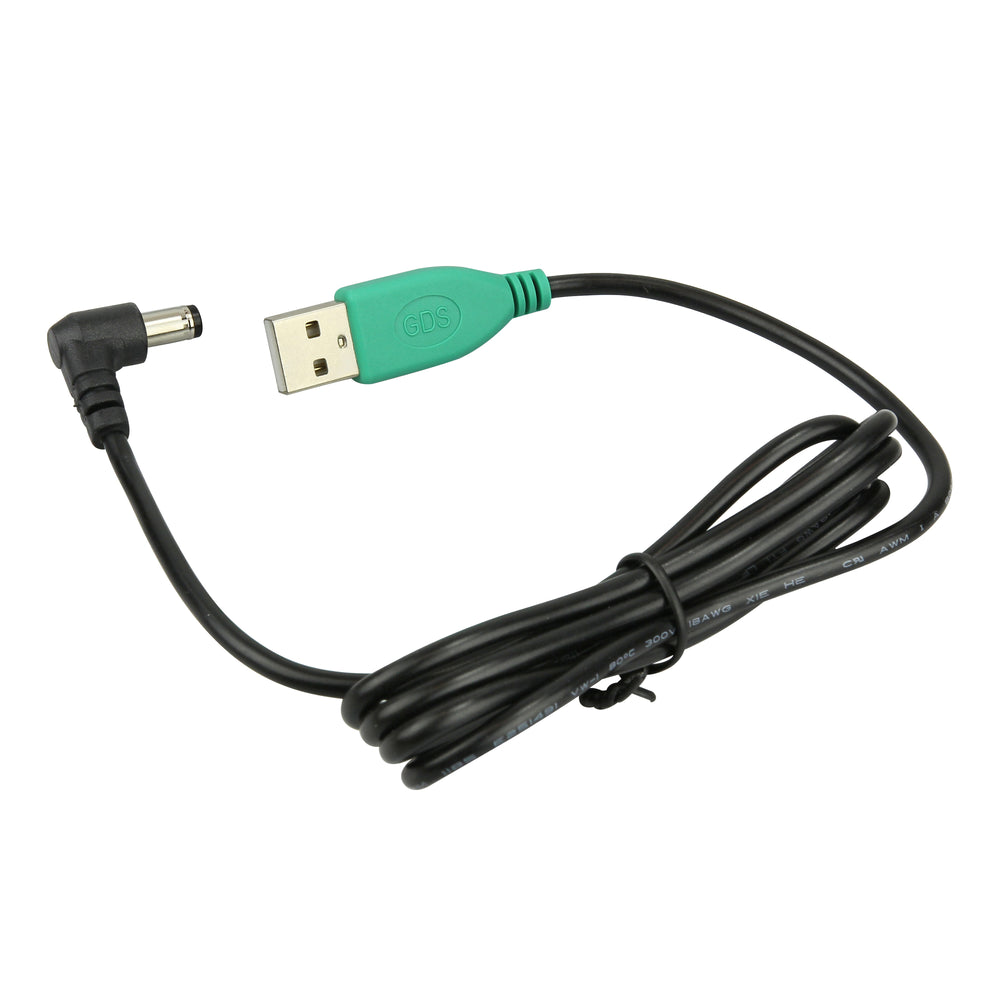 GDS® Genuine 90 Degree Right Angle USB Type A to DC Power Cable - Perfect for Tight Spaces, Server Racks & Home Theater Setup (RAM GDS CAB USBA DC90 1U)