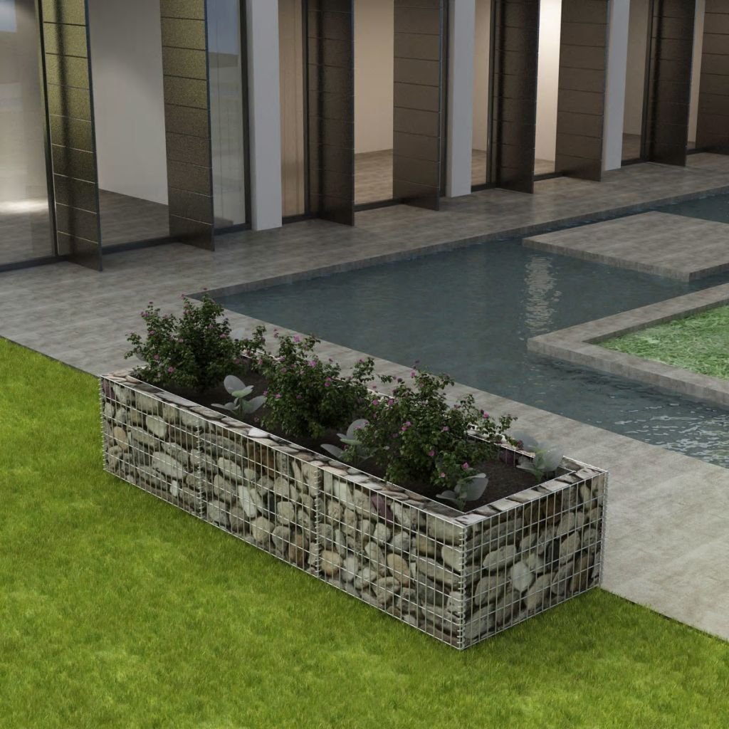 Galvanized Steel Gabion Raised Garden Bed Planter - 106.3