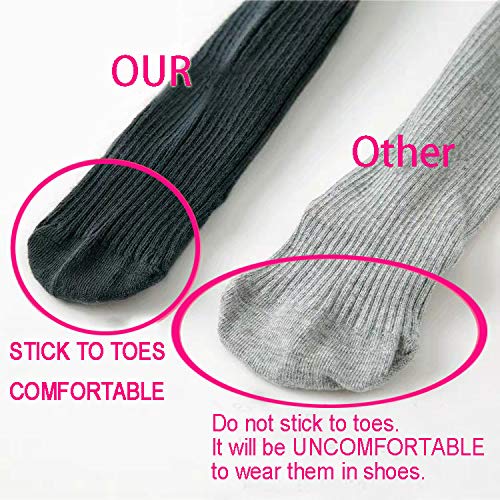 CECORC Baby Girls Cable Knit Leggings - Thick Cotton Tights for Toddlers 1-10T - Warm Winter Stockings for Infants - Perfect for Playtime, Daycare & Family Outings