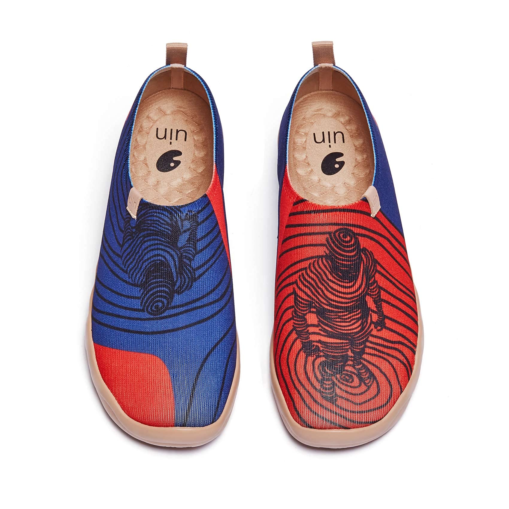 UIN Men's Color Cubes Toledo Loafers - Painted Art Slip-On Knit Walking Shoes for Travel, Lightweight & Comfortable Casual Sneakers | Perfect for Daily Wear, Office, and Weekend Outings