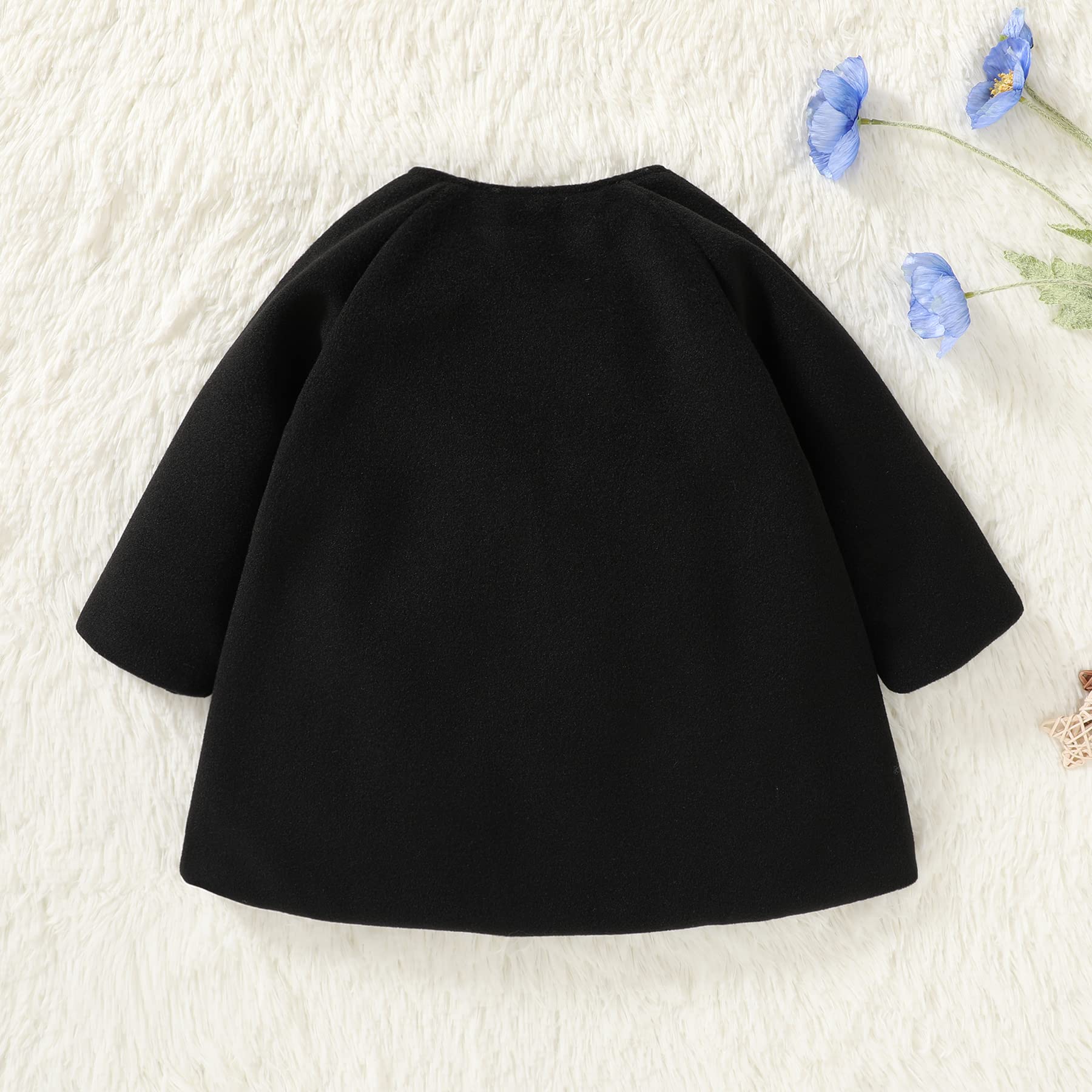 JEELLIGULAR Toddler Baby Girl Winter Coat - Warm Thick Button Jacket & Cloak Set for Fall and Winter - Perfect for Outdoor Play, Holiday Photos, and Cold Weather Protection