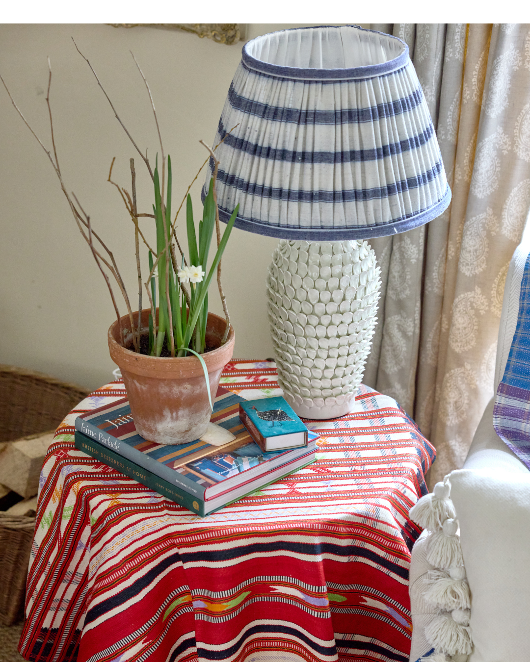 Handmade Tribal Woven Fabric - Medium Size Cotton Textile for Boho Home Decor, Wall Hangings & Table Runners | Perfect for Bohemian Style Living Room, Bedroom & Wedding Decorations