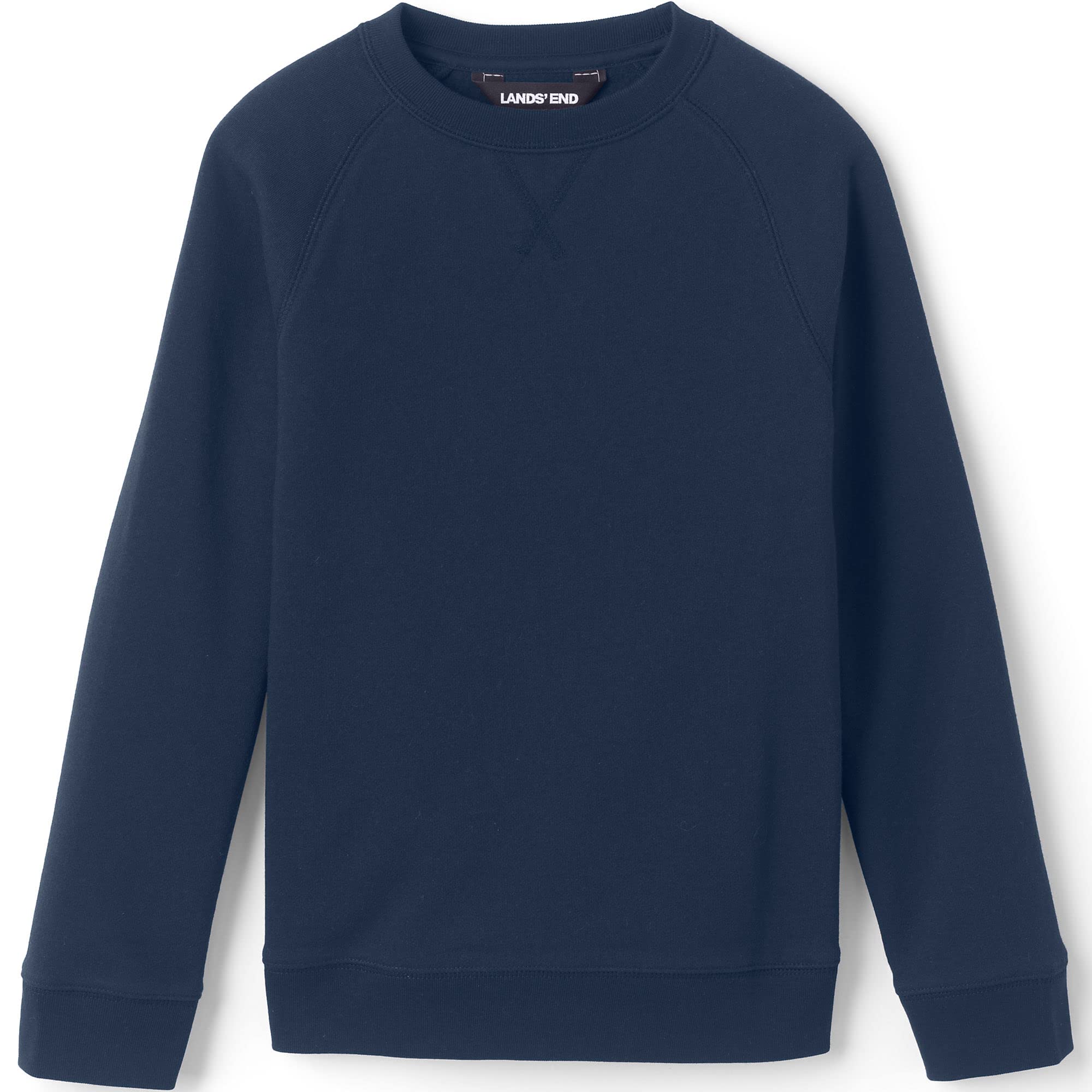 Lands' End Kids School Uniform Crewneck Sweatshirt - Comfortable & Durable for Everyday Wear - Perfect for School, Playdates, and Casual Outings