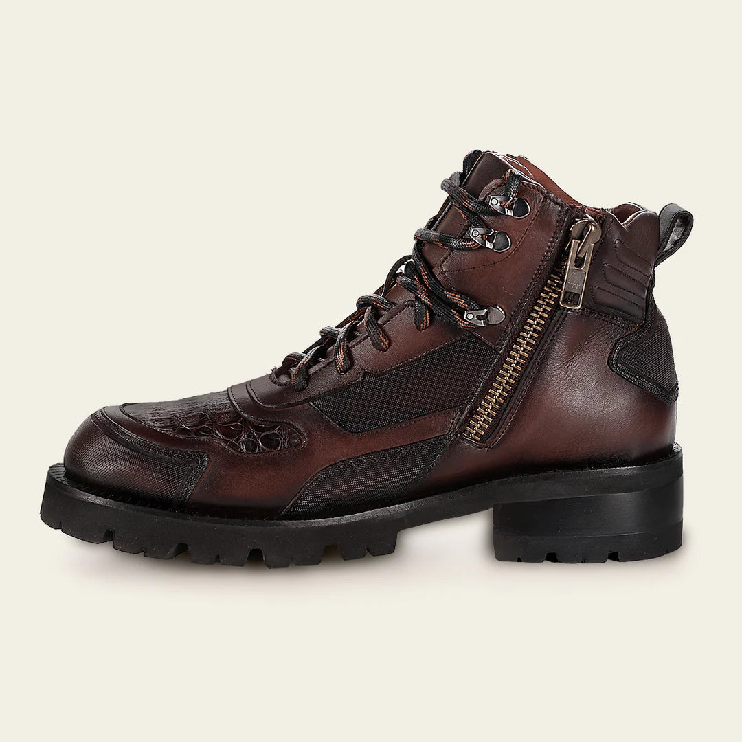 Men's Cuadra Chocolate Casual Fashion Caiman Ankle Boots - Stylish & Comfortable for Everyday Wear, Office, and Outdoor Activities
