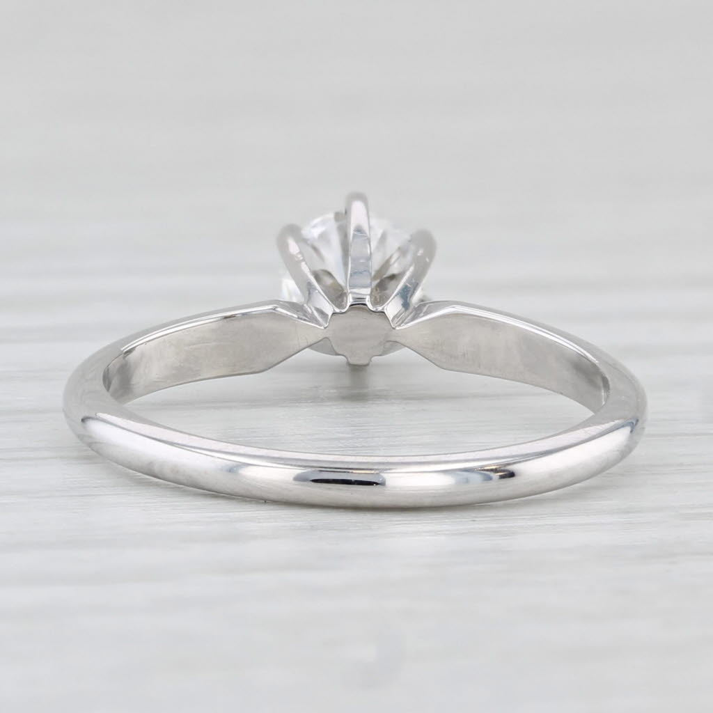 0.45ct Round Diamond Solitaire Engagement Ring - 14k White Gold Size 6 - Perfect for Proposals, Anniversaries & Wedding Bands