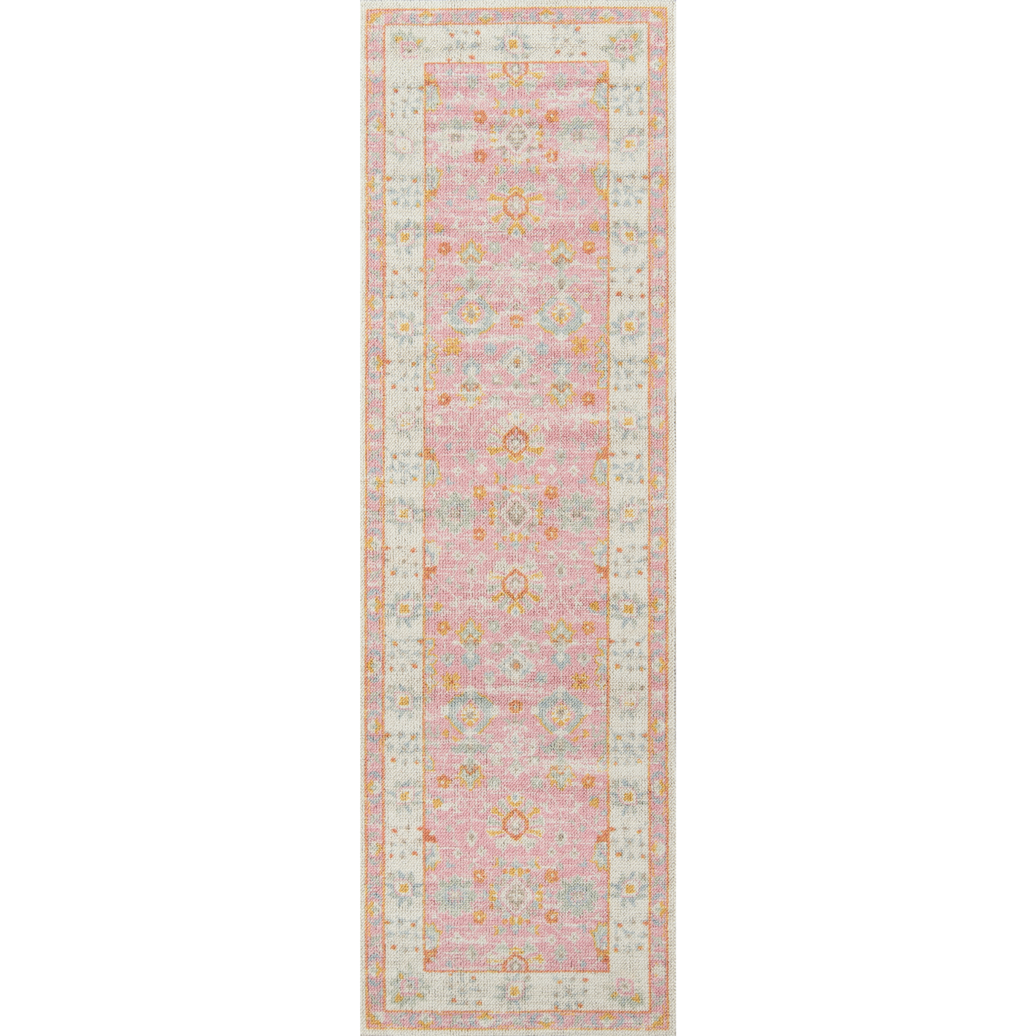 Ana Pink Wool Area Rug - Soft & Durable Handmade Wool Rug for Living Room, Bedroom, or Nursery - Perfect for Cozy Home Decor