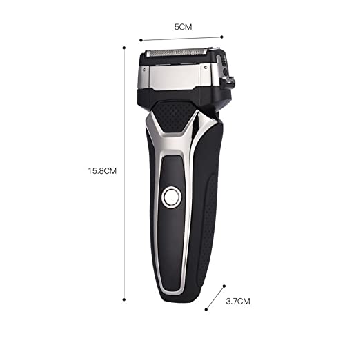 Premium Electric Razor for Men - Rechargeable 3D Floating Blade Beard Trimmer & Shaver with Washable Head - Professional Grooming Kit for Smooth Shaving at Home or Travel