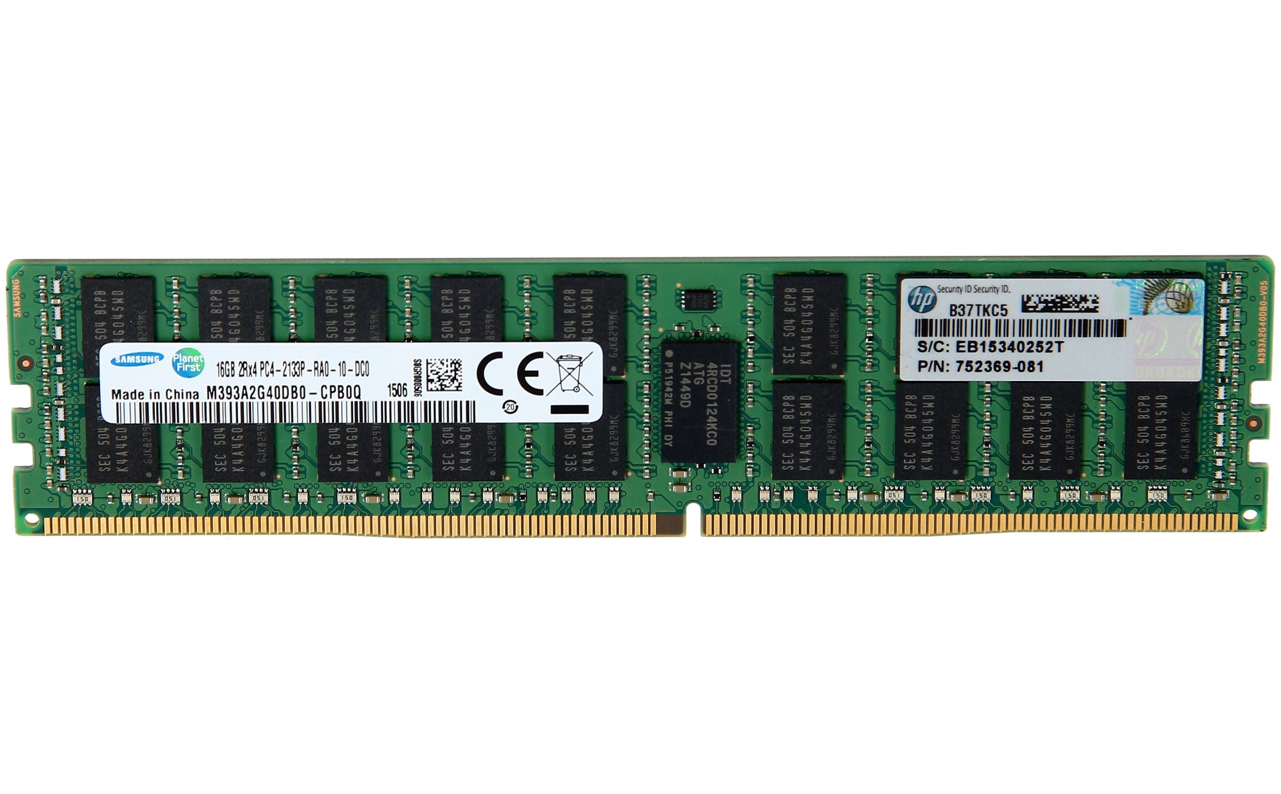 HP 726719-B21 16GB (1x16GB) DDR4 2133MHz PC4-17000 ECC Registered RAM - Dual Rank x4 CL15 - Server Memory Upgrade for HP ProLiant/DL Series - Ideal for Data Centers & Enterprise Servers