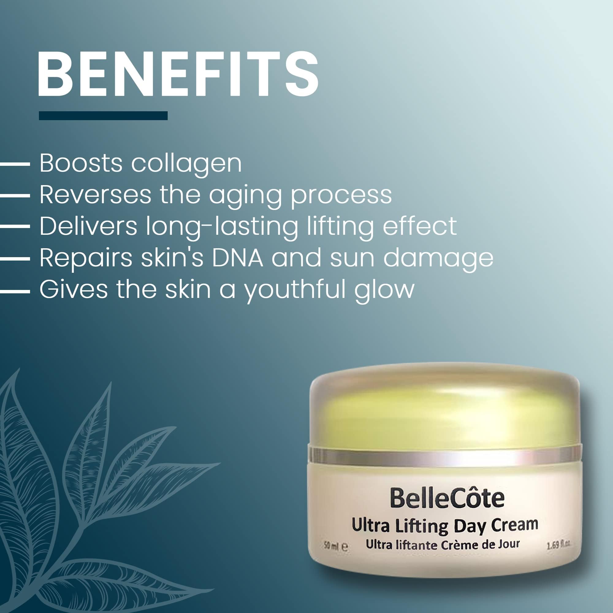 Caviar Ultra Lifting Day Cream - Anti Aging Face Moisturizer with Hyaluronic Acid, Peptides & Avocado Oil | Boosts Collagen, Reduces Wrinkles & Fine Lines | Hydrating Cream for Dry, Dehydrated Skin 1.6 fl oz | Perfect for Daily Skincare Routine & Mature Skin Care