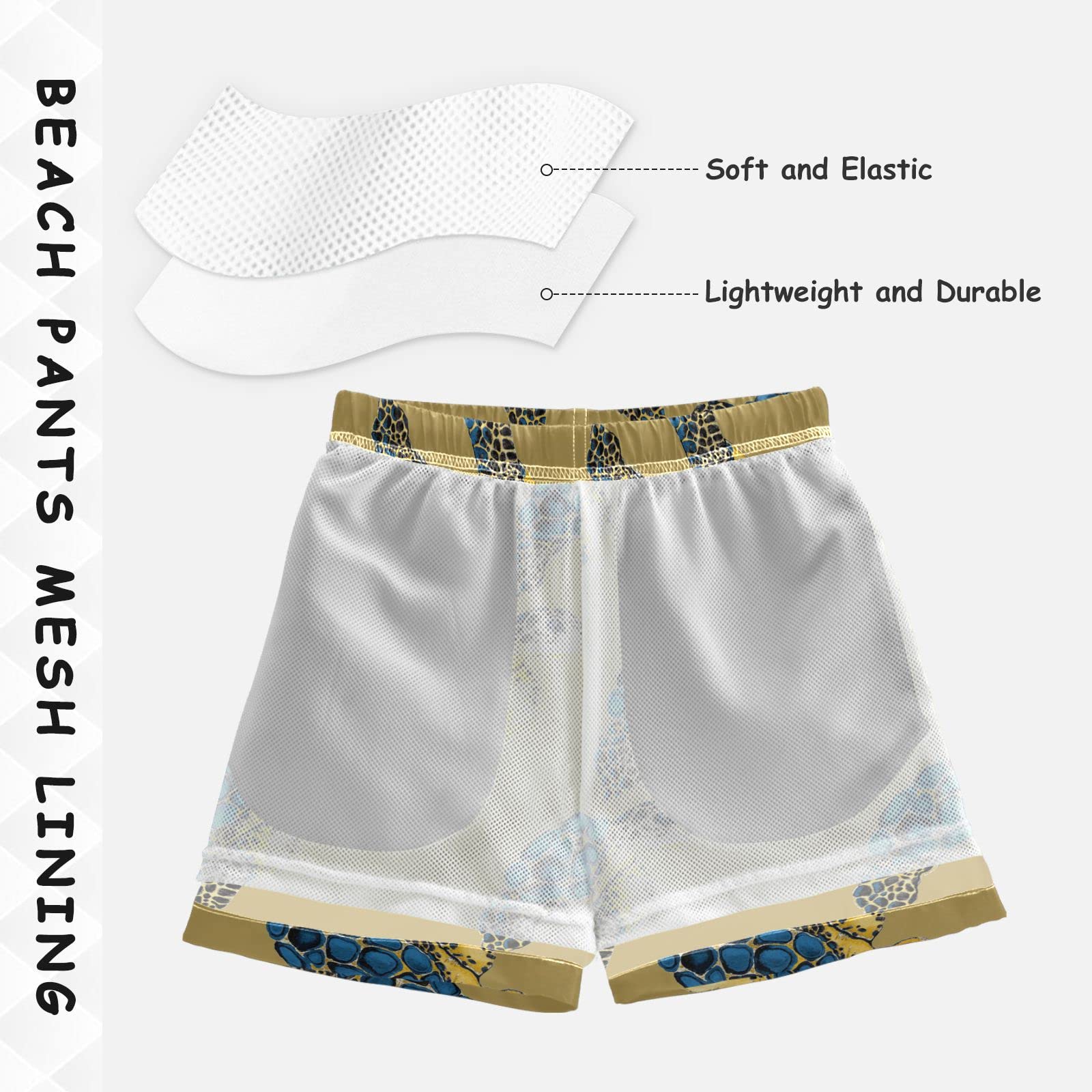 Quick Dry Boys Swim Trunks with Adjustable Waist - Watercolor Turtle Toddler Swimwear for Beach & Pool (2T-16) | Perfect for Summer Vacation, Swimming Lessons & Water Play
