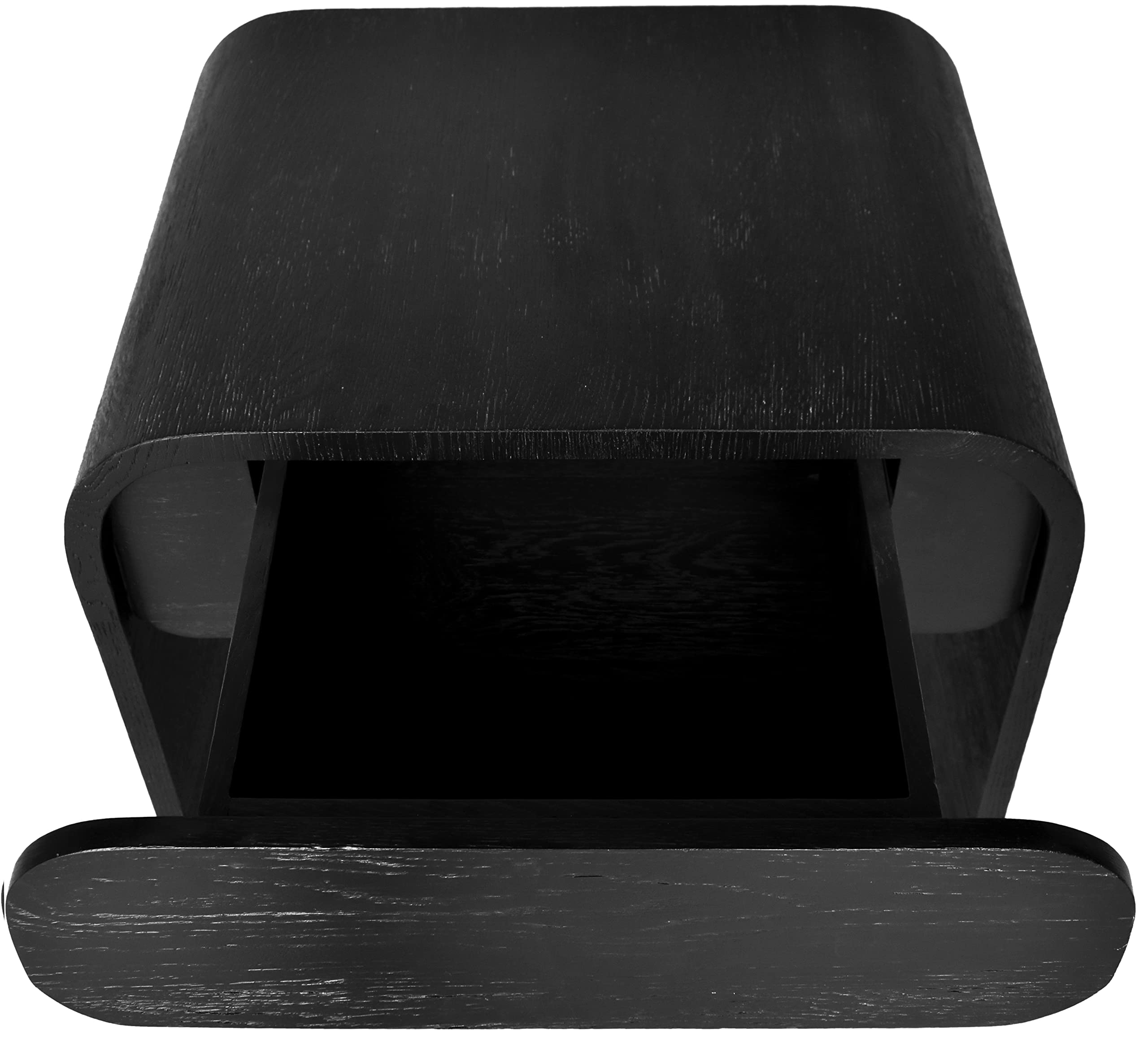 Mid-Century Modern Nightstand - Black Oak Finish, 24