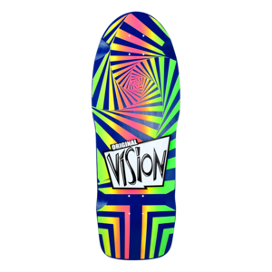 Original Vision Gator Reissue Skateboard Deck - Navy Rainbow Fade | Classic Retro Skateboard for Street & Park Riding | Perfect for Collectors & Skaters