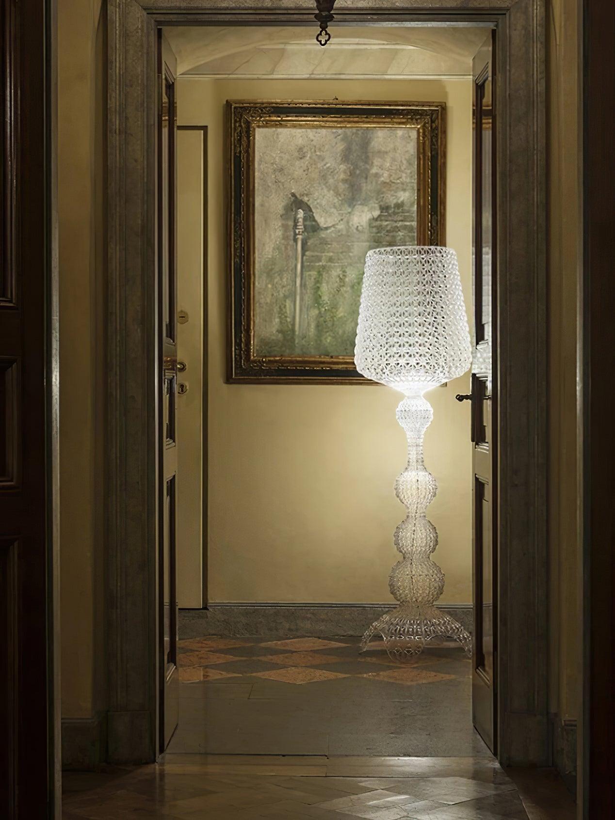 Modern Kabuki Floor Lamp with Adjustable Height - Elegant LED Standing Light for Living Room, Bedroom & Office - Perfect for Reading, Relaxing & Ambient Lighting
