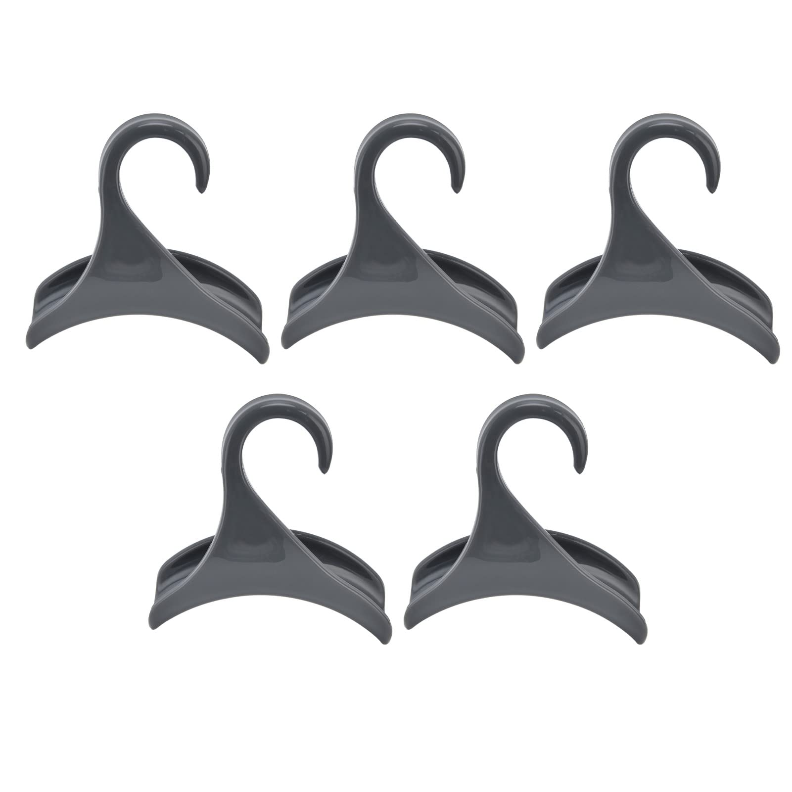 5-Pack Grey Arc Purse Hangers - Space Saving Closet Organizer for Handbags, Coats, Backpacks & Belts | Perfect for Bedroom, Closet & Entryway Organization