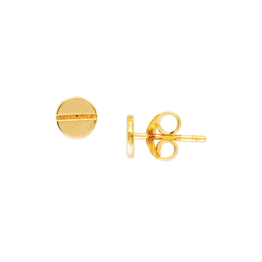 14K Yellow Gold Hexagon Screw Design Stud Earrings for Women - Elegant Minimalist Jewelry Gift for Her - Perfect for Everyday Wear, Date Nights & Special Occasions