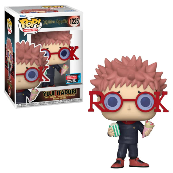 Jujutsu Kaisen Yuji Itadori Funko Pop! Vinyl Figure #1225 - 2022 Fall Convention Limited Edition - Anime Collectible for Display & Gift