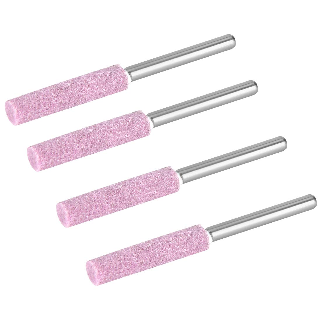 OIIKI 8 Pack 3/16 Inch (4.8mm) Pink Chainsaw Sharpener Burr Grinding Stone Files - Perfect for Chainsaw Maintenance, Woodworking & DIY Projects