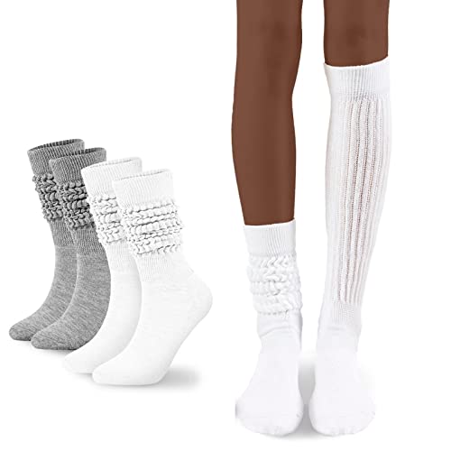 2 Pairs White & Grey