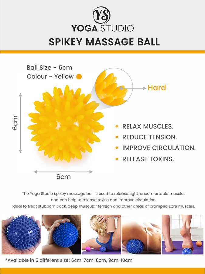 Premium Spiky Massage Ball for Yoga, Deep Tissue Therapy & Muscle Recovery - Perfect for Yoga Studios, Home Workouts & Post-Exercise Relaxation