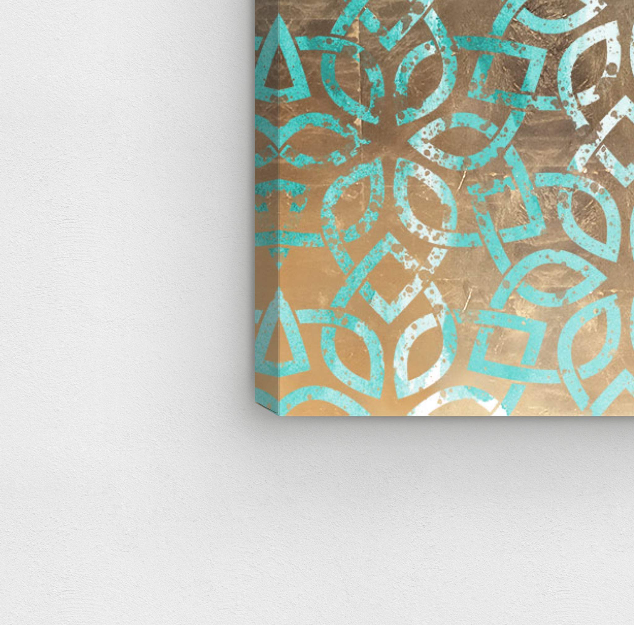 Abstract Wall Art Canvas Prints 'Julianne Taylor-Regal Jade Lattice' by Oliver Gal Artist Co. - 36