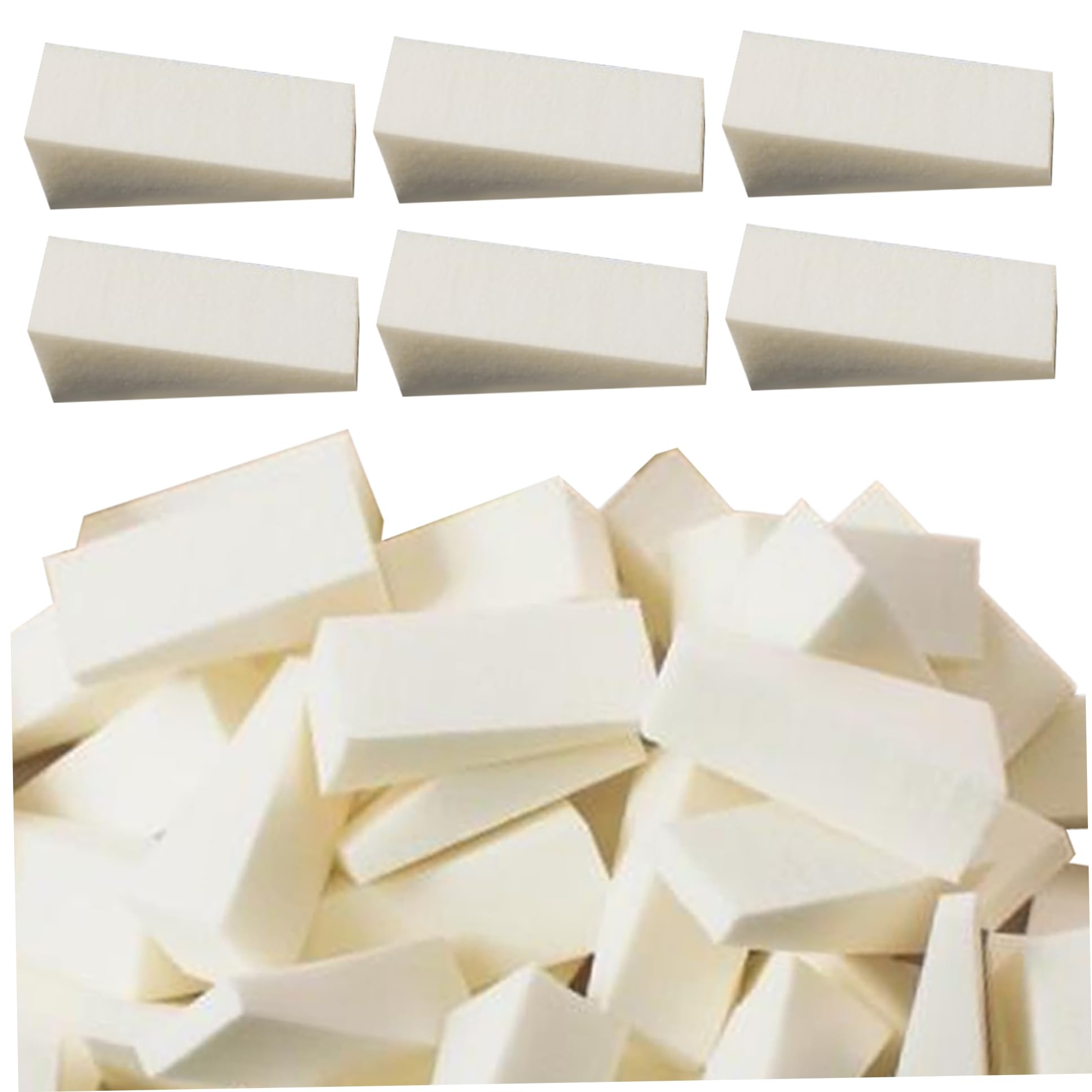 50Pcs Latex-Free Makeup Sponges - Soft Wedge Beauty Blenders for Liquid & Powder Foundation, Concealer - Perfect for Professional Makeup Application & Travel Kit Essentials