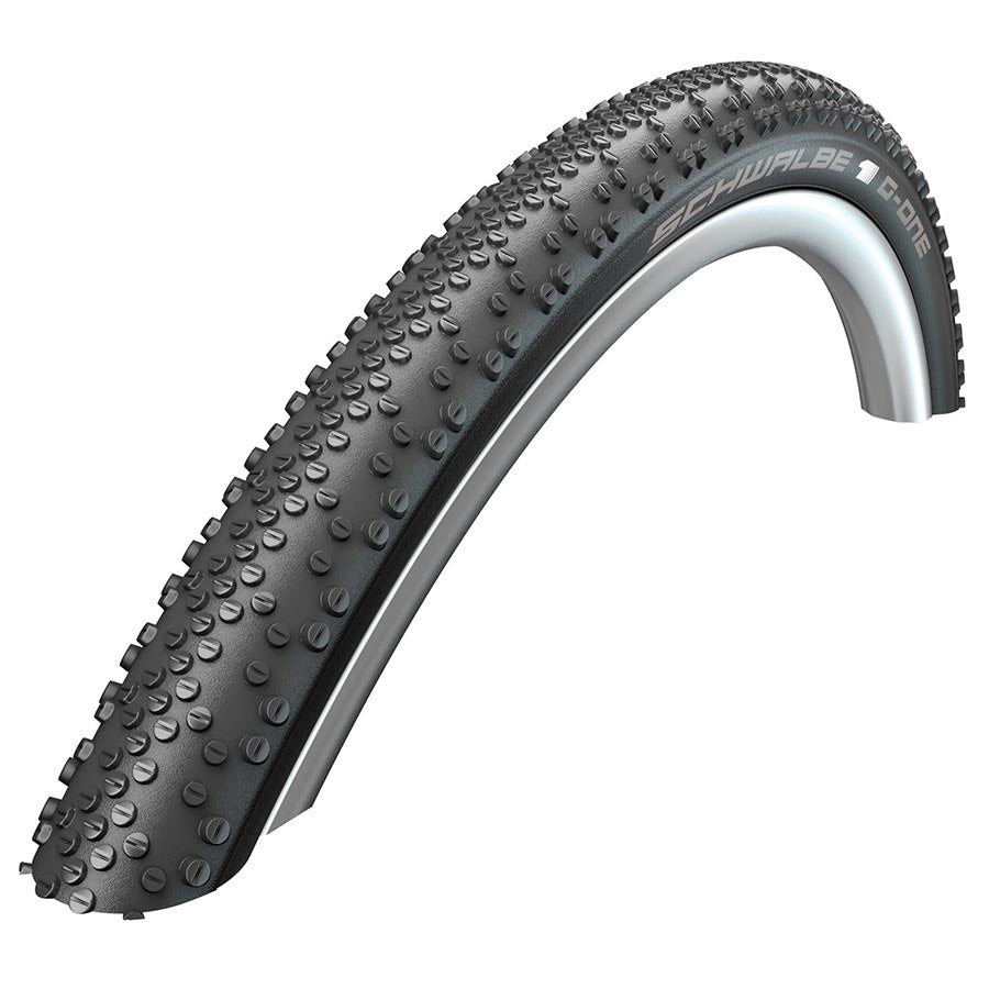 Schwalbe G-One Bite Folding Tubeless Ready MTB Tire - OneStar MicroSkin 127TPI for Mountain Biking & Trail Riding