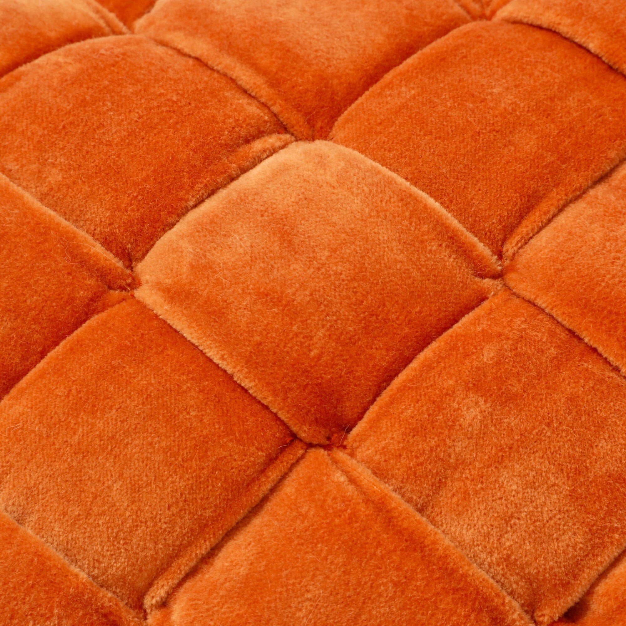 Handwoven Basket Weave Cushion Cover 16x10 Inches - Soft Cotton Decorative Pillow Case for Sofa, Bed, Chair - Orange Home Decor Accent