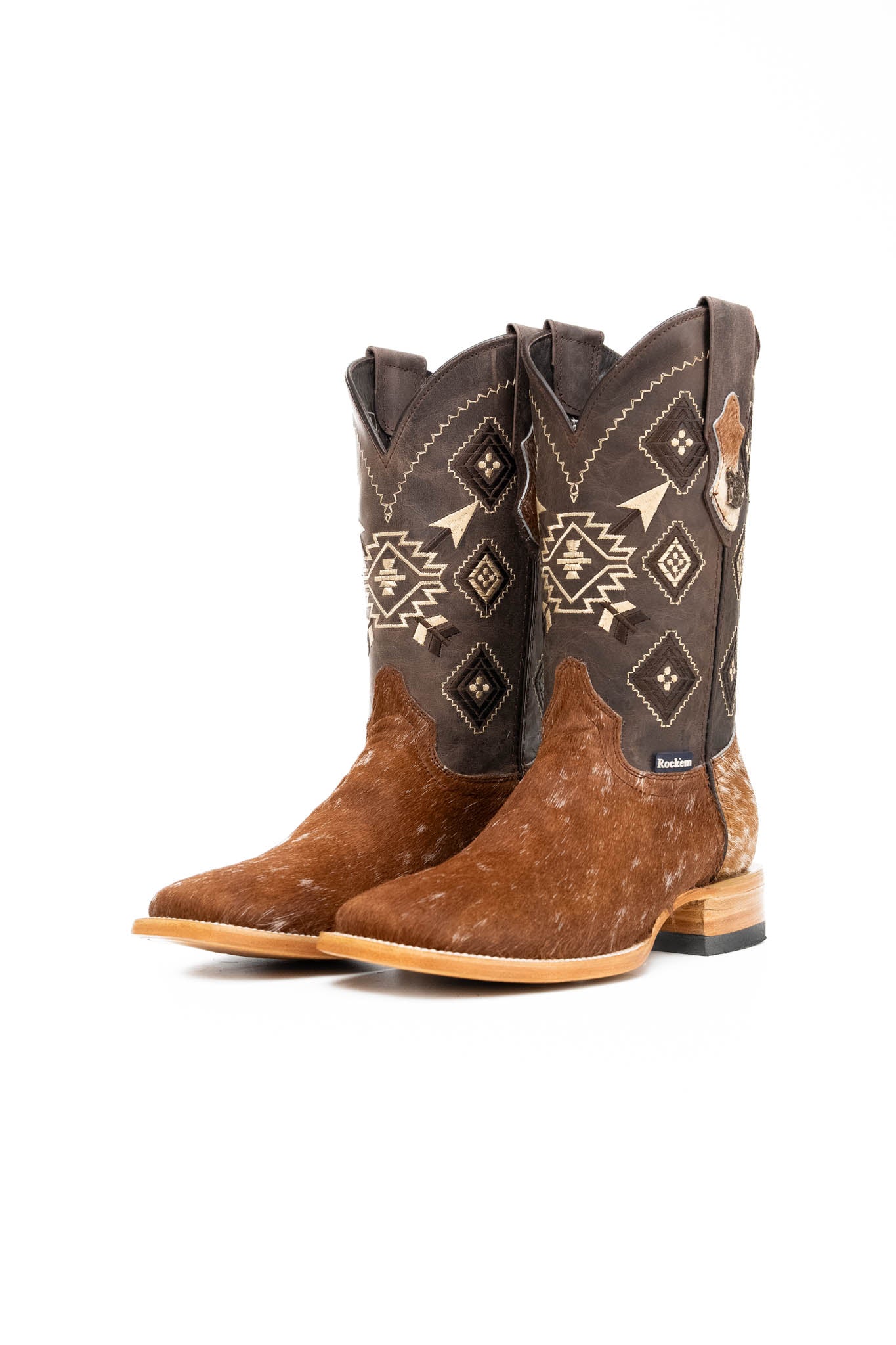 Authentic Men's Cowhide Square Toe Cowboy Boots - Size 7 Western Boots for Country Dancing, Rodeo & Outdoor Adventures - Premium Leather Cowboy Boots for Men (Style: NM92)