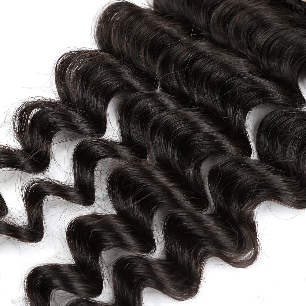 10A Premium 100% Virgin Brazilian Human Hair 5x5 Lace Closure - 16inch Loose Deep Wave 130% Density with Baby Hair (Natural Color) | Perfect for Sew-In Weaves, Protective Styling & Everyday Glam Looks