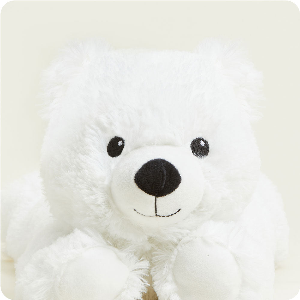 White Bear Warmies - Soft Plush Microwaveable Heating Pad for Kids & Adults - Perfect for Relaxation, Stress Relief & Pain Comfort - Ideal for Cold Weather, Cramps & Aches