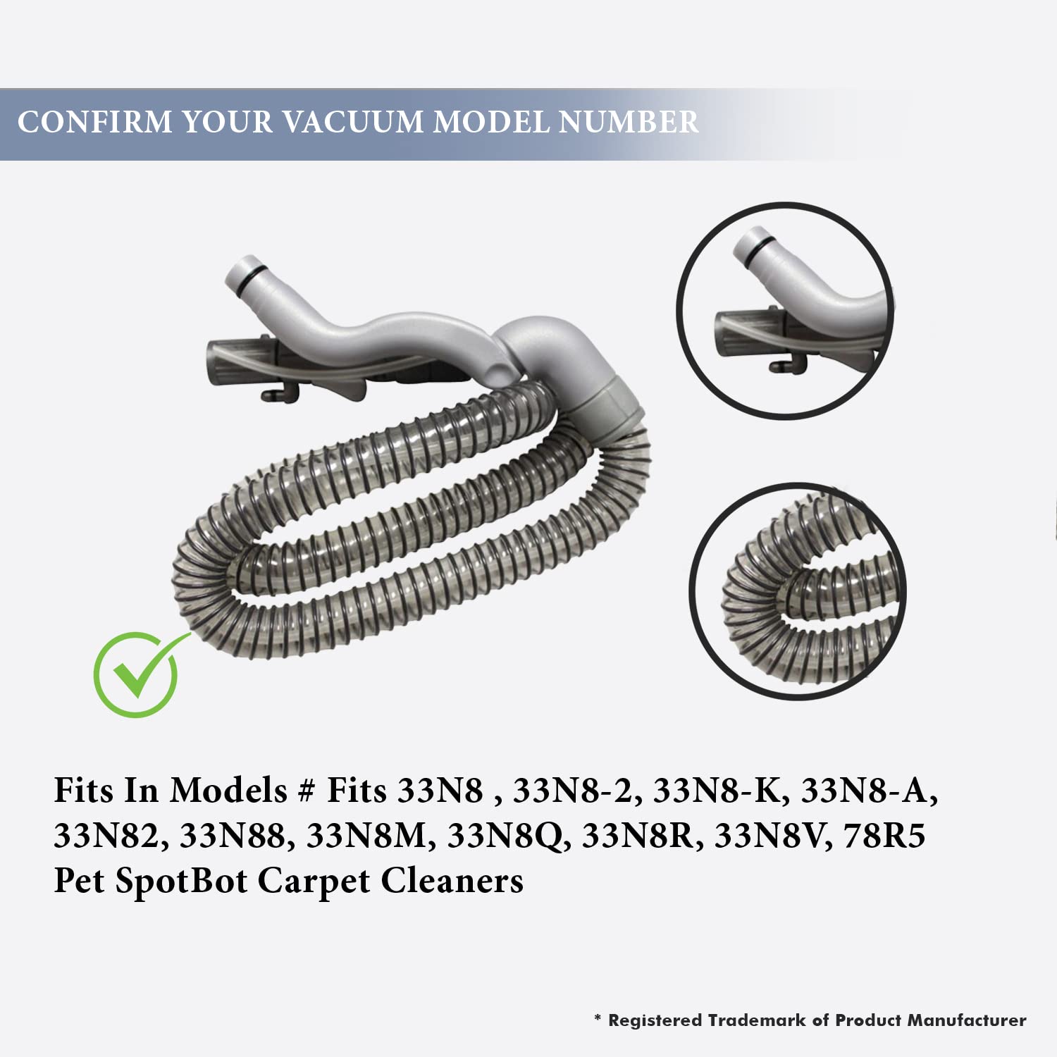 Bissell 1618470 Vacuum Hose Assembly - Replacement for Spot Bot 33N8 - Perfect for Home Cleaning