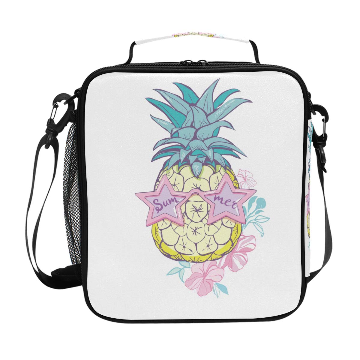 Top Carpenter Insulated Lunch Bag for Men, Women & Kids - Pineapple Design with Glasses - Leakproof Food Container for Work, School & Picnics