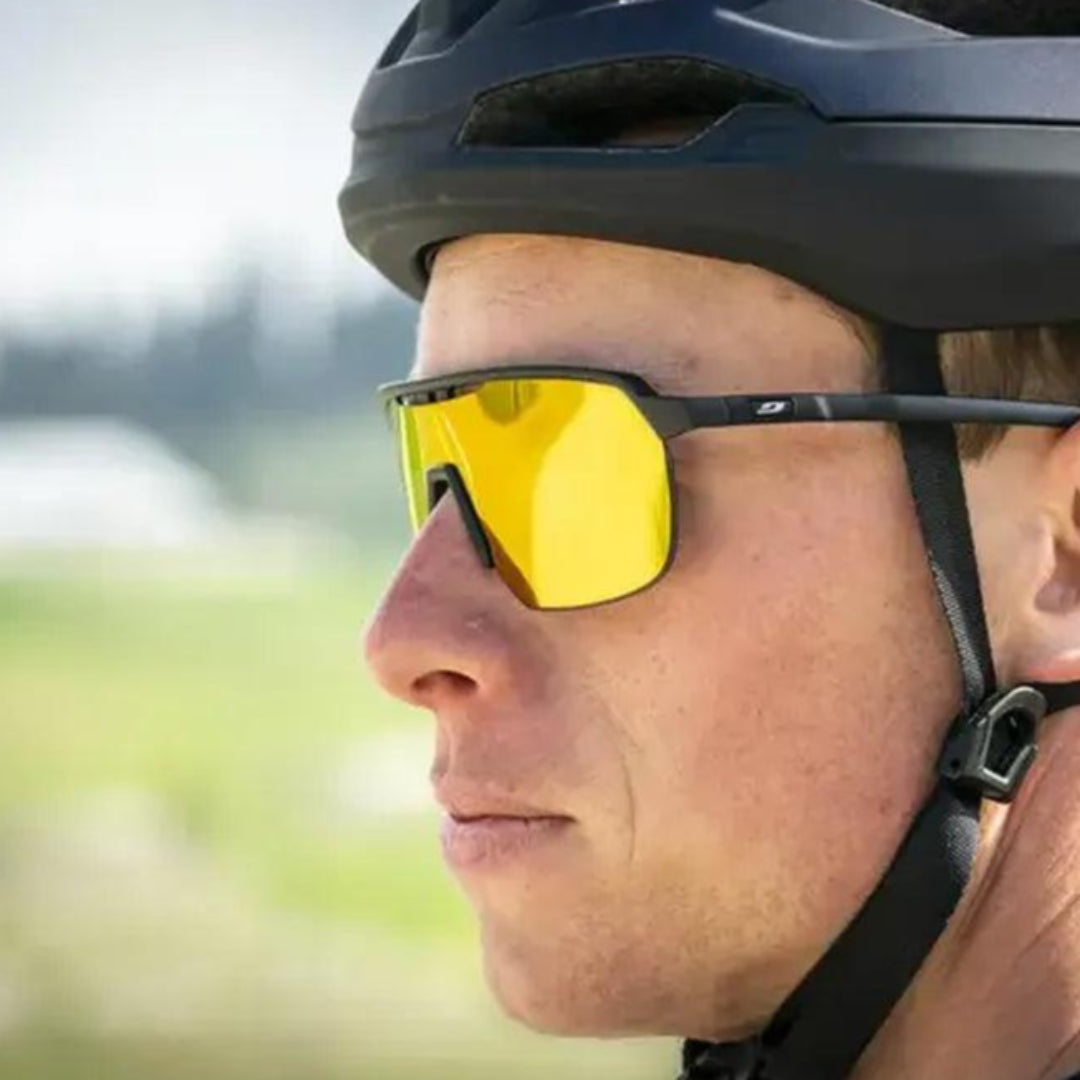 Julbo Frequency Reactiv P1 3 LAF Sunglasses - Black/Grey Polarized Cycling & Running Glasses for UV Protection - Perfect for Outdoor Sports & Active Lifestyles
