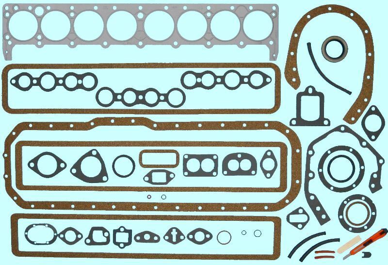Buick 263 Complete Engine Gasket Kit for 1950-1953 Models - Head, Manifold, Oil Pan & Valve Cover Gaskets | Perfect for Classic Car Restoration & Engine Rebuild Projects