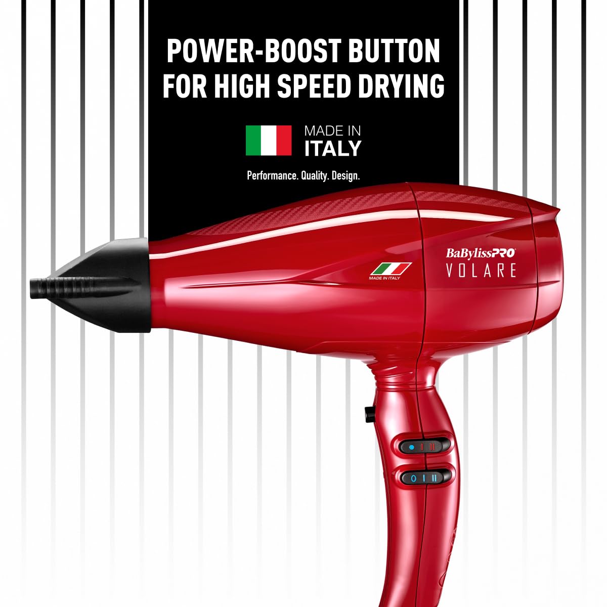 BaBylissPRO Nano Titanium Volare Hair Dryer 2000W - Professional Ionic Blow Dryer for Salon-Quality Styling at Home | Fast Drying & Frizz Control for All Hair Types