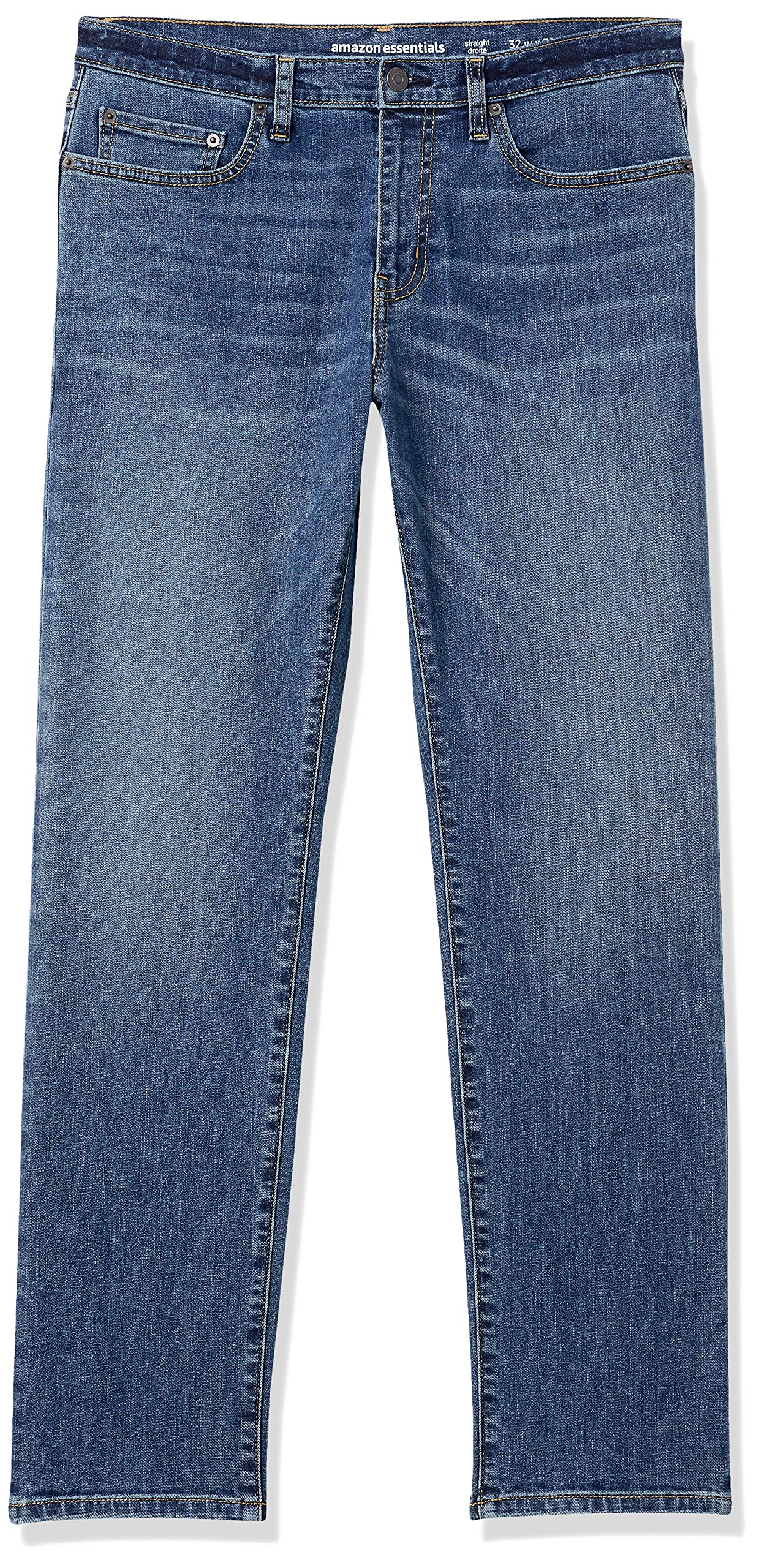 Amazon Essentials Men's Straight-Fit High Stretch Jean - Comfortable & Durable Denim Pants for Casual Wear, Work & Everyday Use