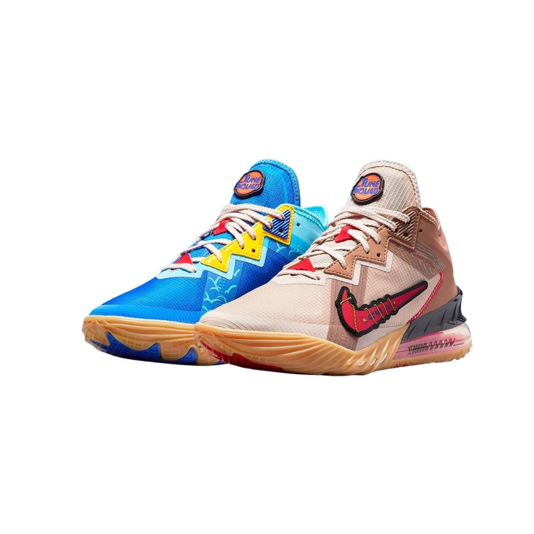 Nike LeBron XVIII Low Basketball Shoes - Racer Blue, White & Baltic Blue - Perfect for Court Performance & Casual Wear