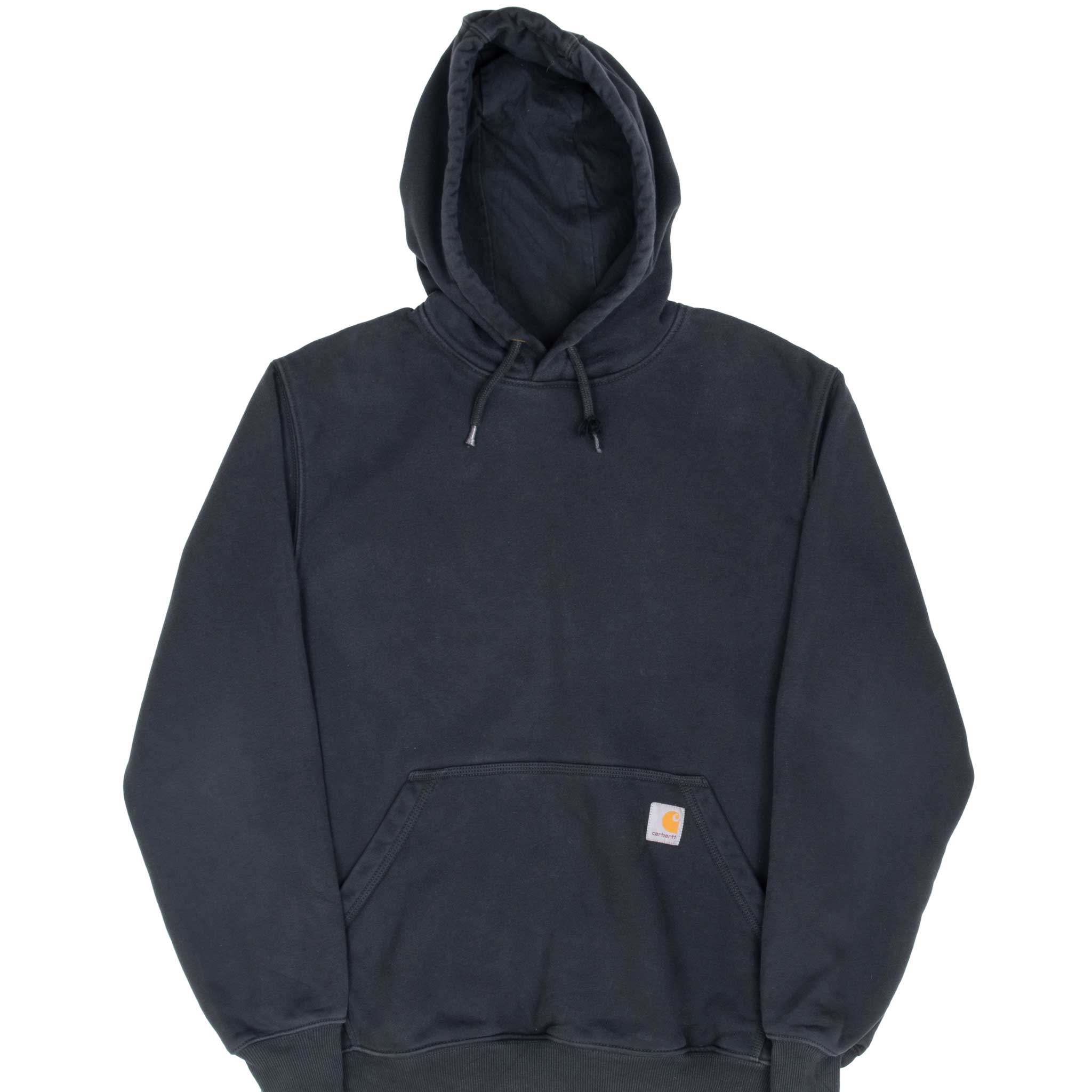 Vintage Carhartt Classic Black Hoodie Sweatshirt for Men - Small Size | Cozy & Durable Pullover for Outdoor Work, Casual Wear & Street Style