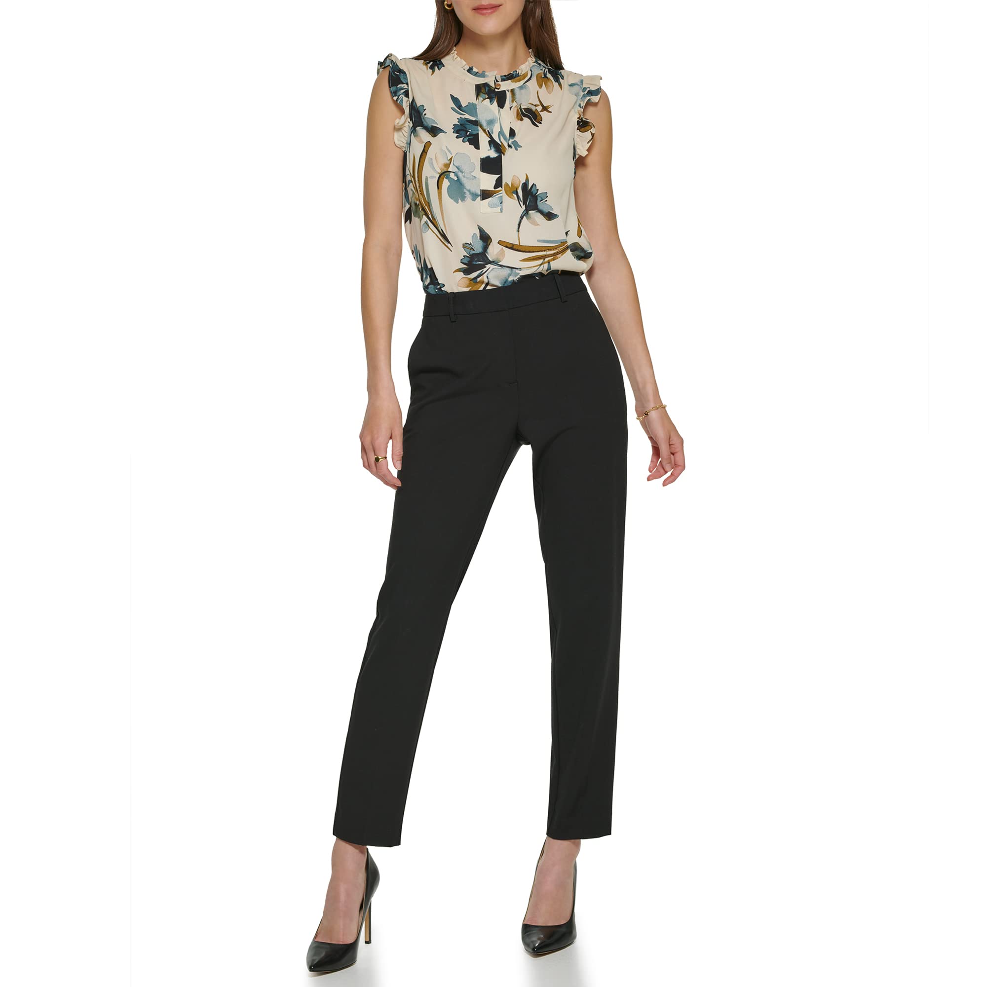 DKNY Women's Business Casual Essex Pants - Comfortable Stretch Work Pants for Office & Professional Wear | Perfect for Business Meetings, Office Outfits & Smart Casual Occasions